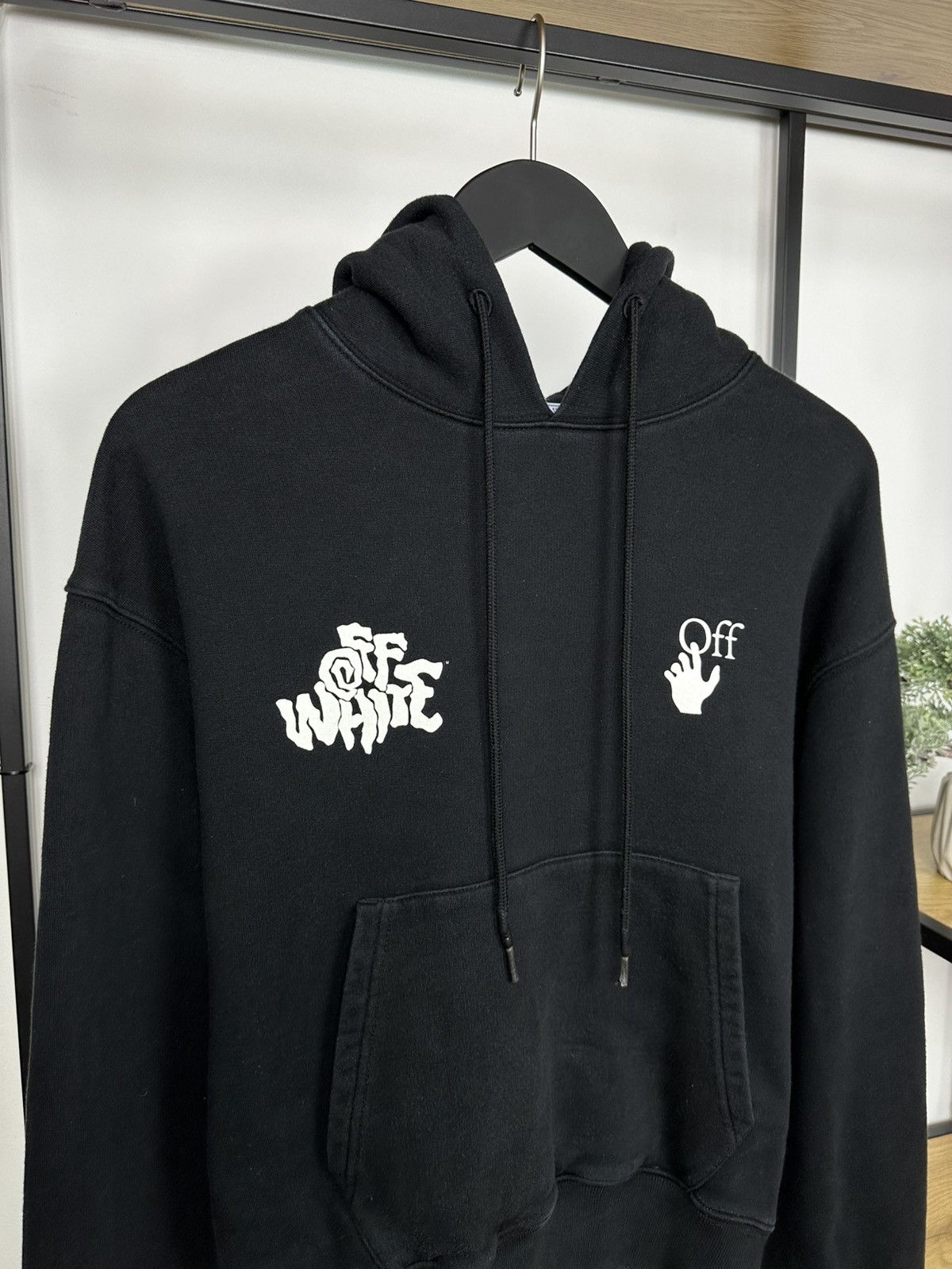 Off-White Off-White Red Tongue Out Over Hoodie Sweatshirt In Black XS Size US XS / EU 42 / 0 - 4 Thumbnail