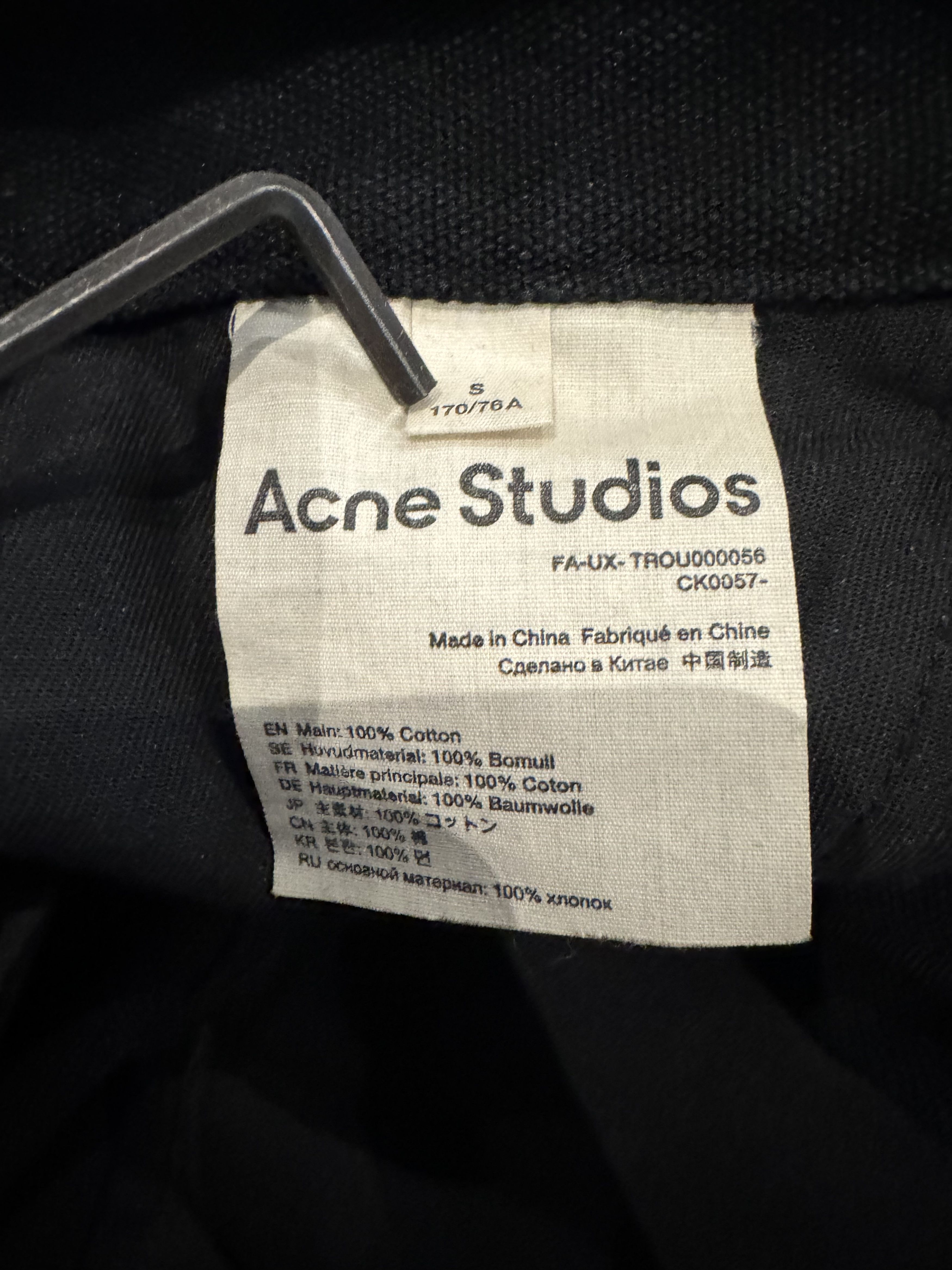 Acne Studios Canvas Double Knee Trousers | Grailed