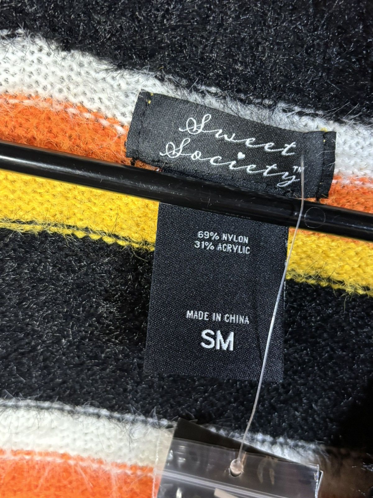 Hot Topic NWT Sweet Society Candy Corn Sweater Eyelash Halloween Sz S Size S / US 4 / IT 40 - 5 Thumbnail