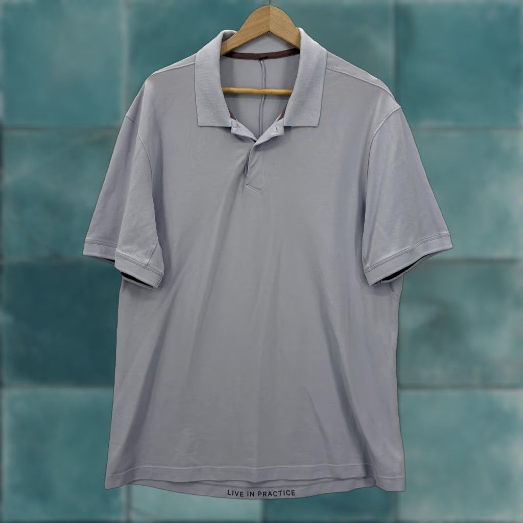 Lululemon Lululemon Polo Shirt Mens 2XL Purple Solid Performance Golf Preppy Shirt Short Sleeve Colared Casual Top Size US XXL / EU 58 / 5 - 1 Thumbnail