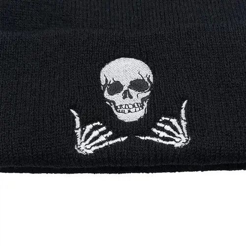 Other Skull Gesture Knit Beanies Hat for Men Women Size ONE SIZE - 2 Thumbnail