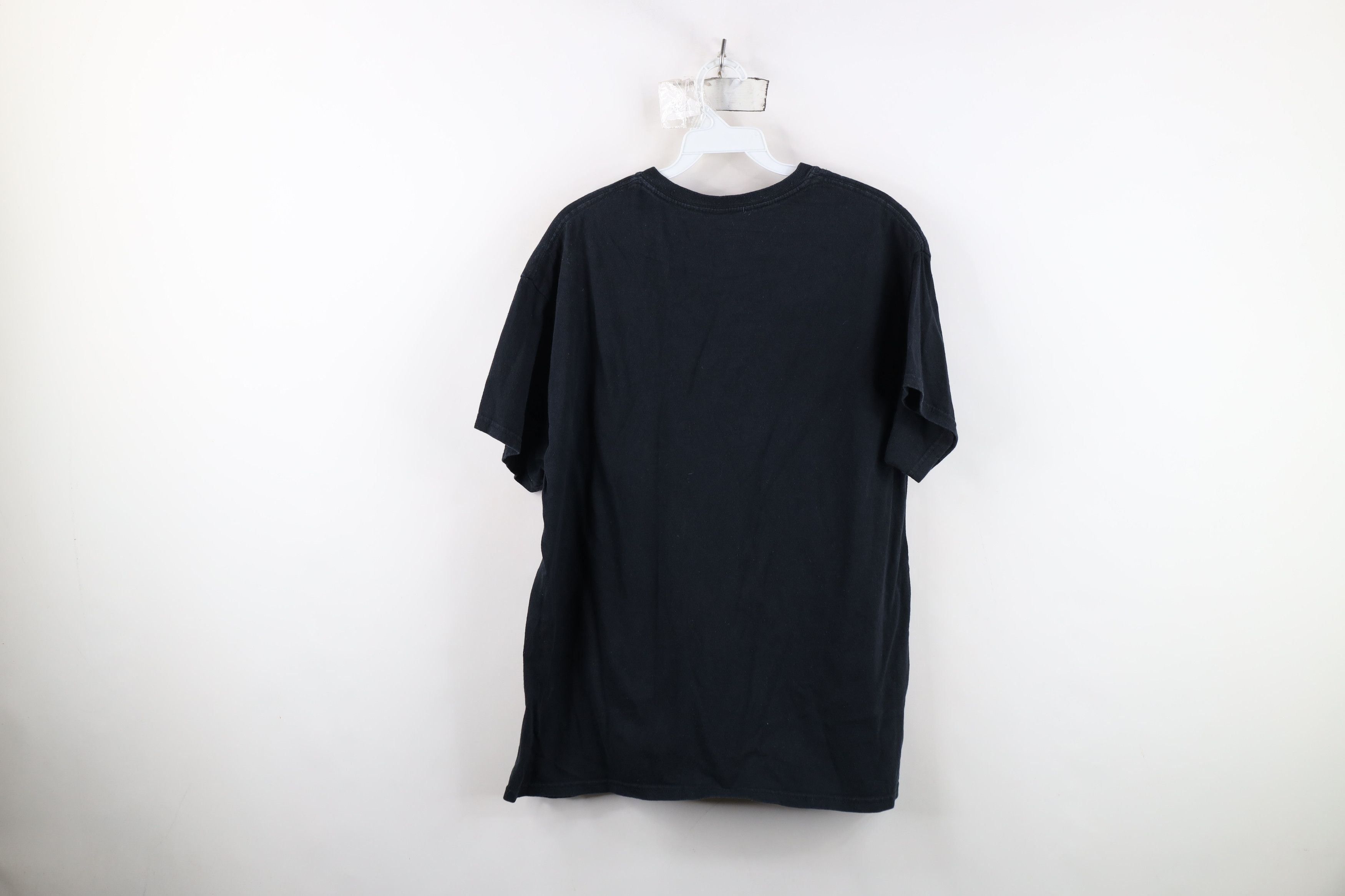 Vintage Vintage 90s Streetwear Distressed Blank Cotton T-Shirt Black Size US L / EU 52-54 / 3 - 11 Thumbnail