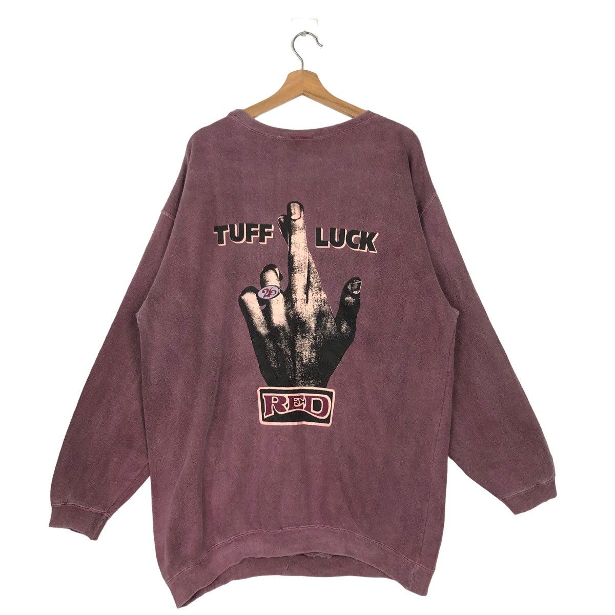 Vintage 🔥VINTAGE TUFF LUCK 26RED SKATE SWEATSHIRT RAPP BIG LOGO USA Size US L / EU 52-54 / 3 - 1 Thumbnail