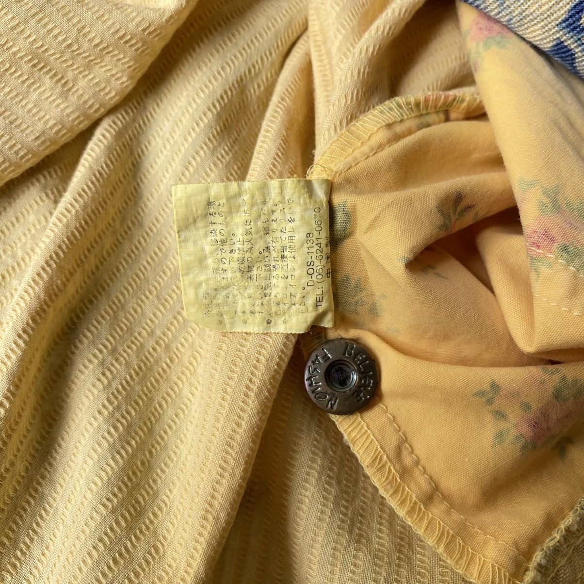 Designer × Japanese Brand MATURIODEA Yellow Patchwork Floral Shirt Size XL / US 12-14 / IT 48-50 - 13 Thumbnail