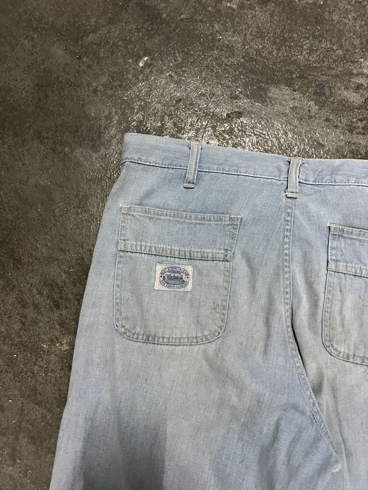 Edwin 💥Baggy💥Vintage 80’s Edwin Light Wash Distress Jean Size US 32 / EU 48 - 15 Thumbnail