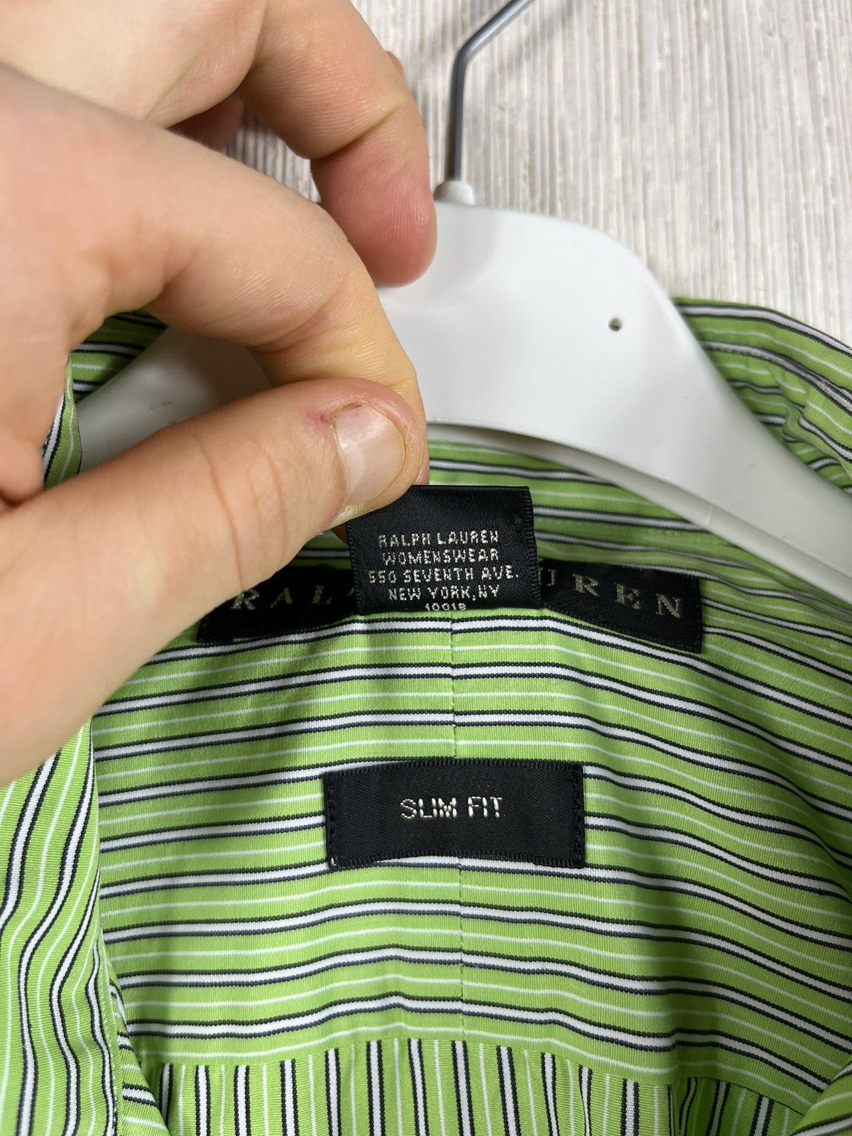 Polo Ralph Lauren × Ralph Lauren × Ralph Lauren Black Label Ralph Lauren black label classic lime striped shirt casual Size XL / US 12-14 / IT 48-50 - 19 Thumbnail