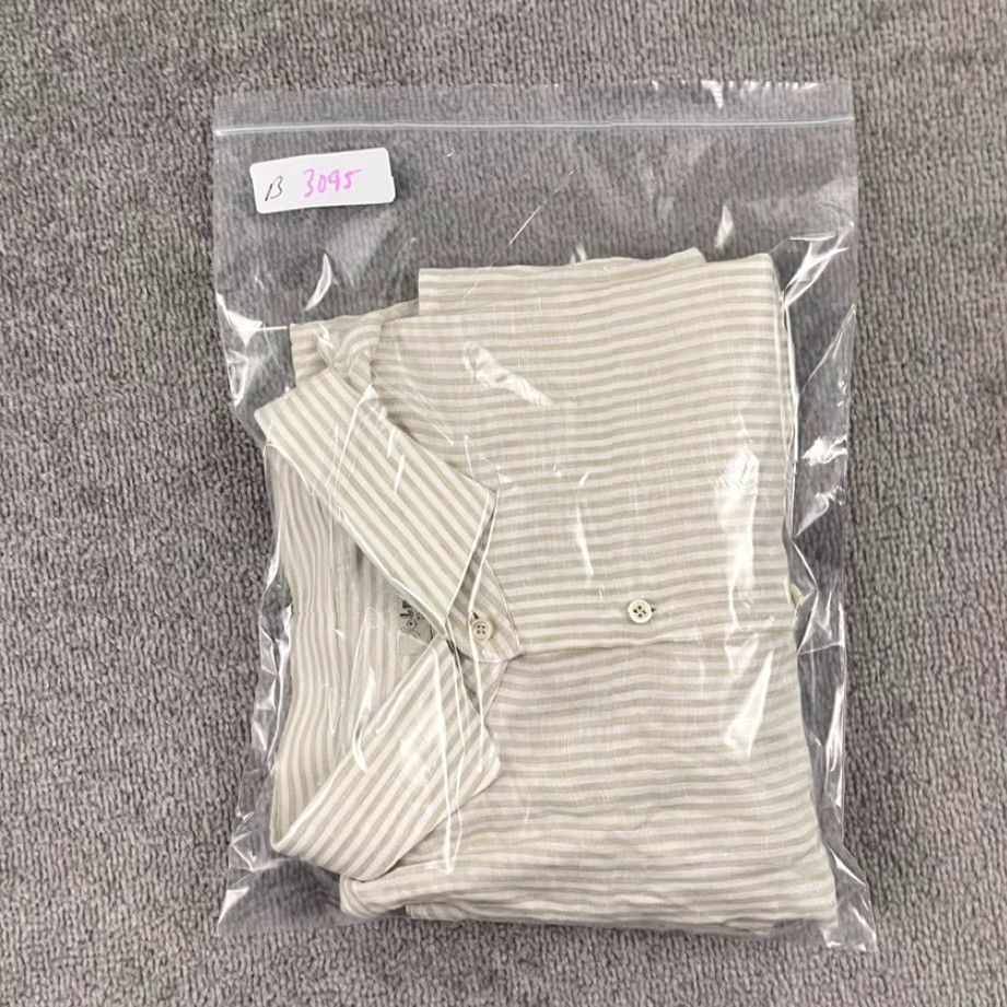 FLAX VINTAGE Solbiati Button Up Shirt Mens 3XL Linen Brown Striped Classic Clothing Mens Regular 3XL Button-Up Shirt Linen European Flax Old Money Size US XXL / EU 58 / 5 - 8 Thumbnail