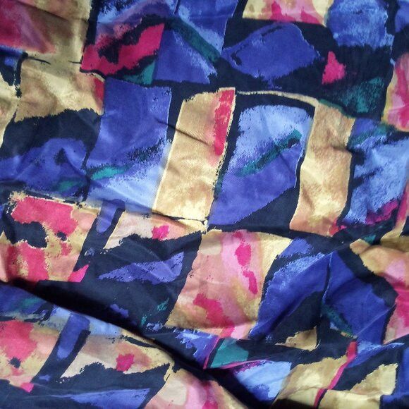 J.T. Beckett Vintage J.T. Beckett Abstract Geometric Silk Button Shirt Size US XL / EU 56 / 4 - 7 Thumbnail