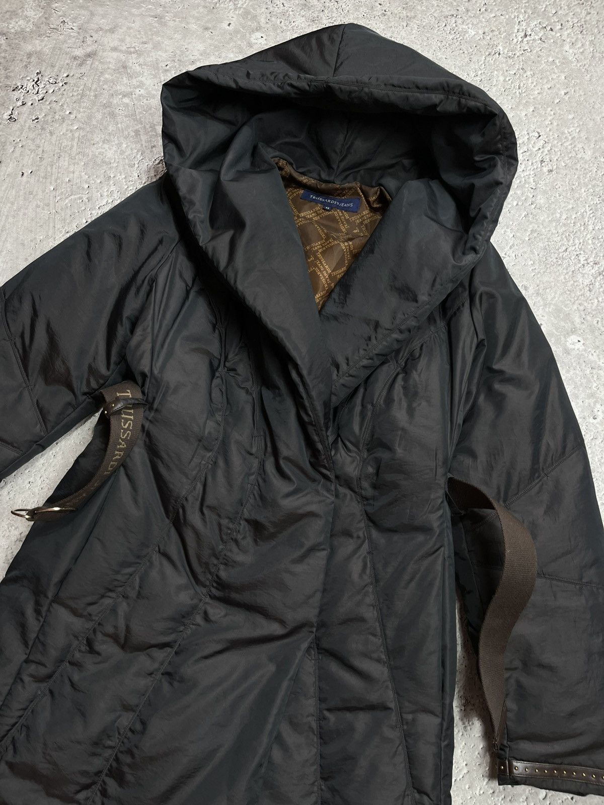 Trussardi Trussardi Jeans Womens Puffer Coat Hooded Belted Jacket 42 Size M / US 6-8 / IT 42-44 - 8 Thumbnail