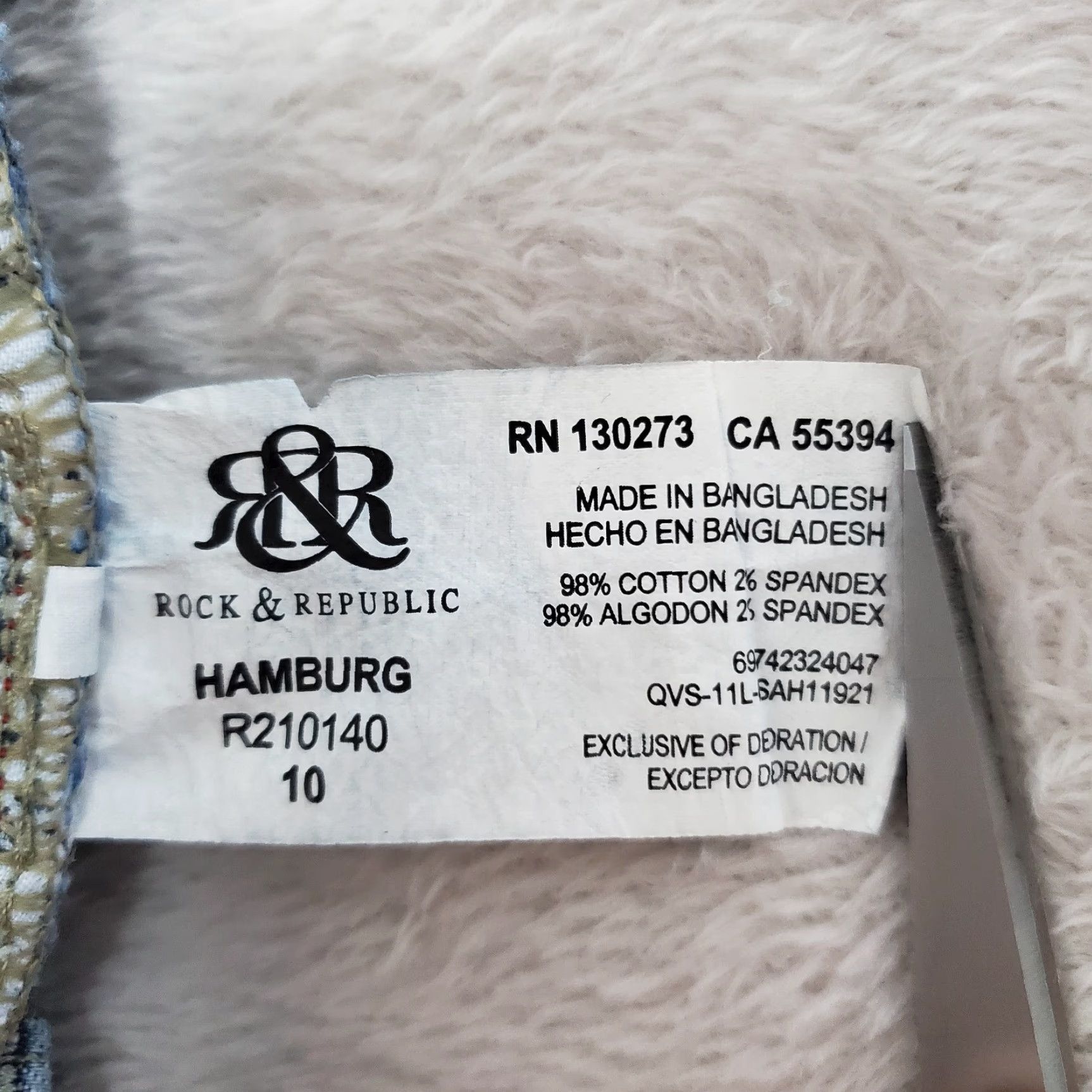 Vintage VINTAGE Rock & Republic Jeans Womens 10 Blue Hamburg Low Rise Cropped 5-Pocket Distressed Zip Pocket FLAW Womens Size 32" / US 10 / IT 46 - 3 Thumbnail