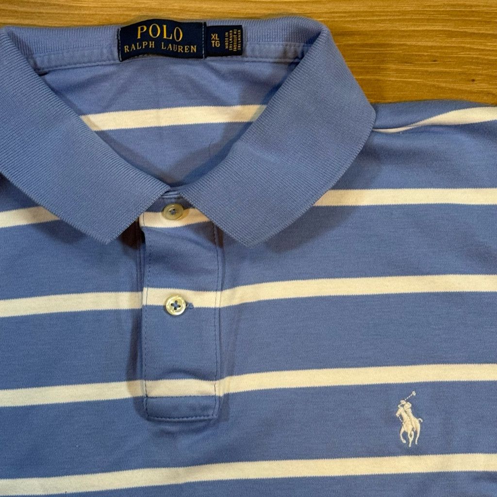 Polo Ralph Lauren Polo Ralph Lauren Men’s XL Stripe Polo Shirt Blue Size US XL / EU 56 / 4 - 3 Thumbnail