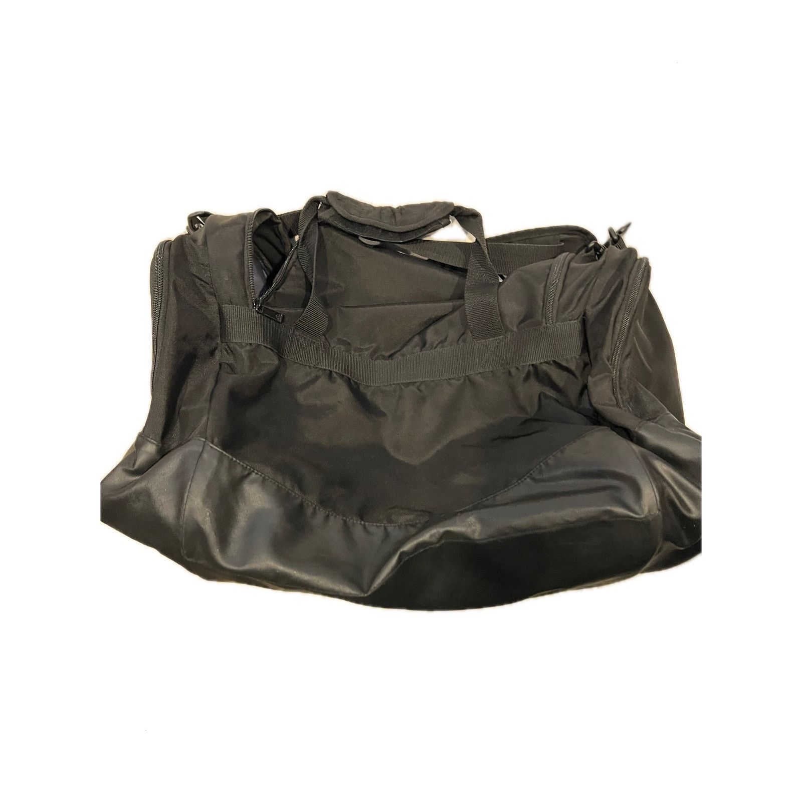 Adidas Adidas Faux Leather Medium 22"x10"x10" Black White Gym Bag Size ONE SIZE - 3 Thumbnail