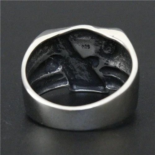 Jewelry × Vintage Style Luckly No.7 Ring Biker Ring 316L Stainless Steel Size ONE SIZE - 4 Thumbnail