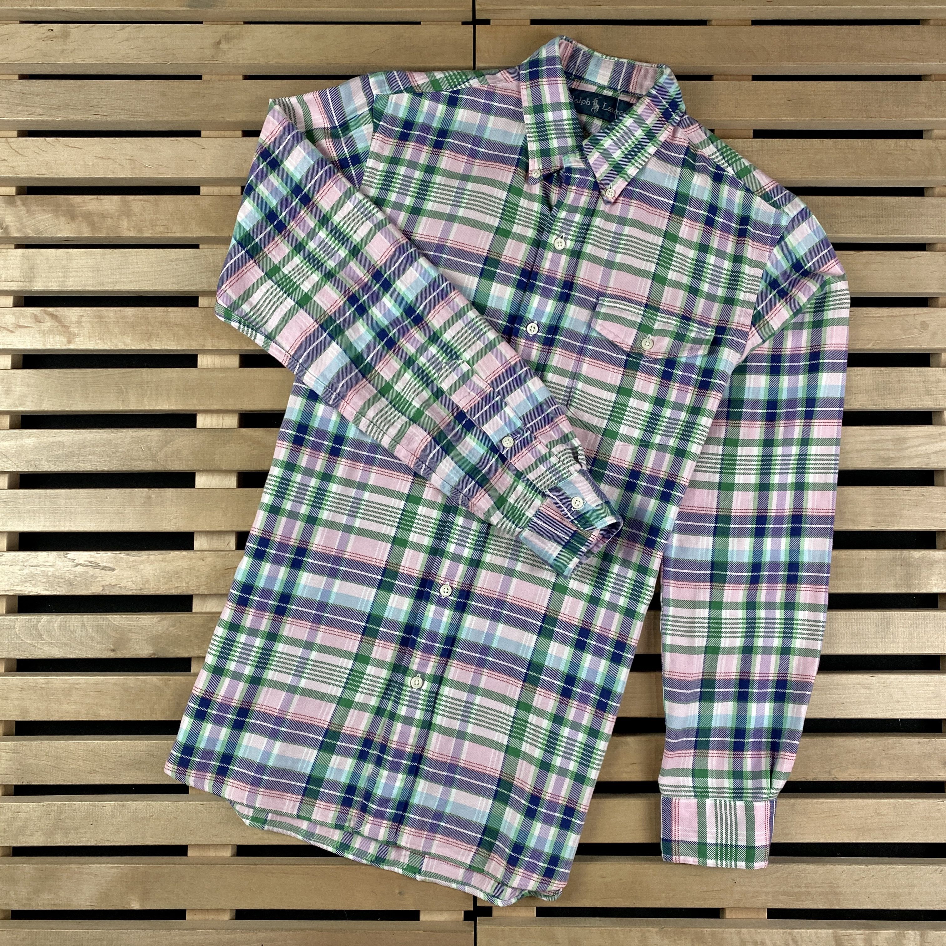 Polo Ralph Lauren × Ralph Lauren × Vintage Flannel Shirt Long Sleeve Polo Ralph Lauren Vintage Size S Size US S / EU 44-46 / 1 - 1 Thumbnail