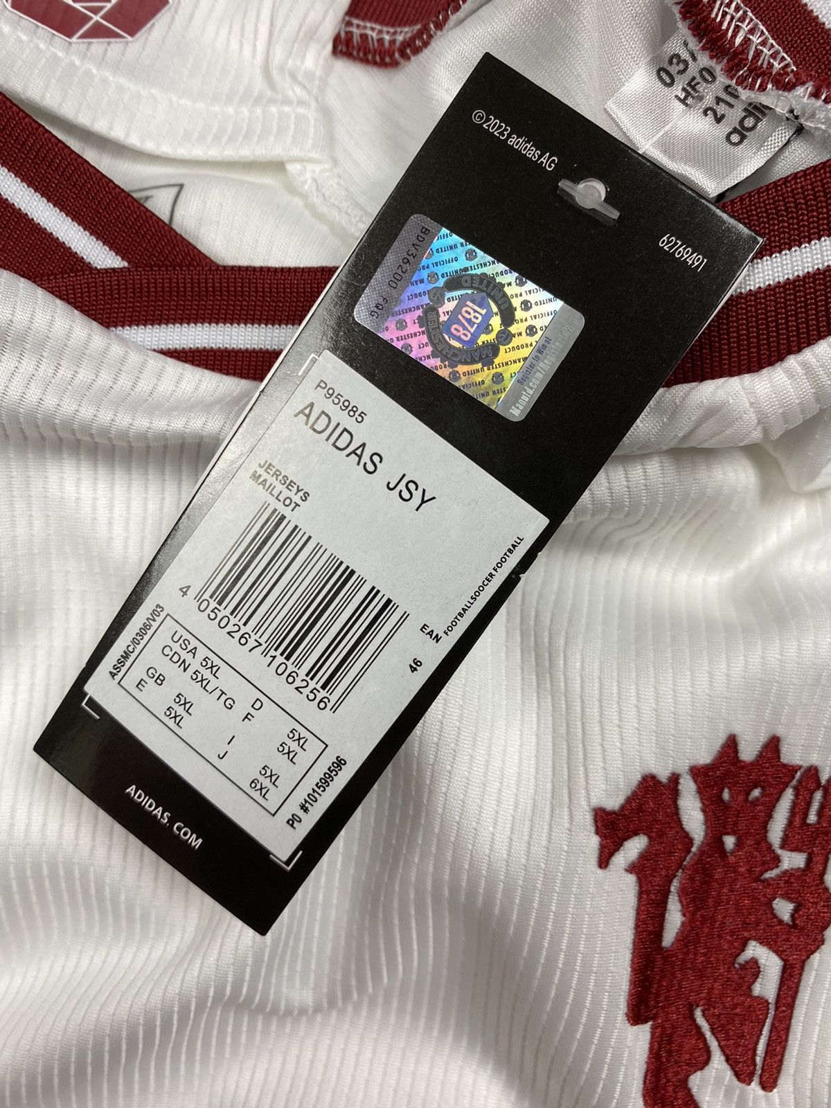 Adidas NEW Adidas Manchester United 2023 Soccer Jersey Size US XXL / EU 58 / 5 - 14 Thumbnail