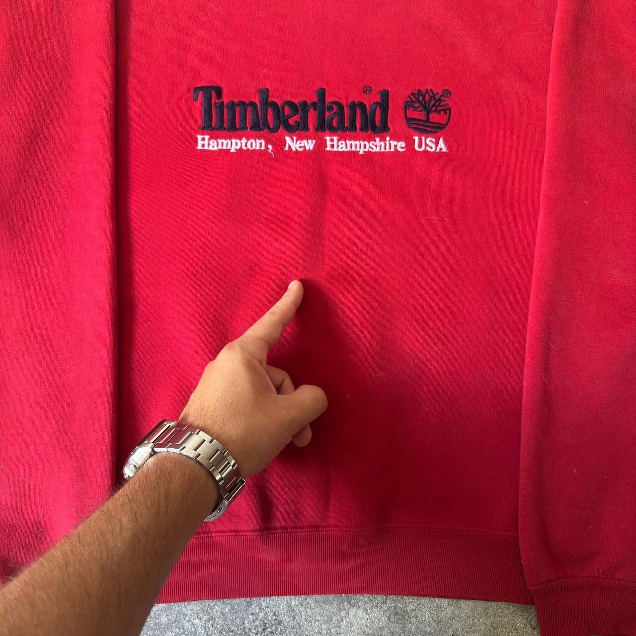 Timberland × Vintage 90s Timberland Vintage Crewneck Boxy Sweatshirt Size US L / EU 52-54 / 3 - 6 Thumbnail