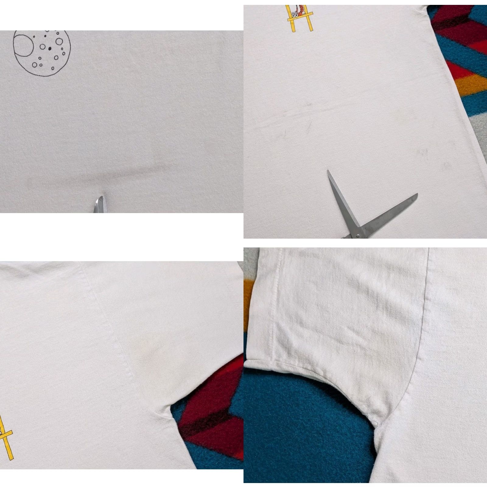 Fruit Of The Loom VINTAGE Calvin & Hobbes Shirt XL White Fruit of the Loom Cartoon Comic Strip Flying Saucer Single Stitch 90s Men Size US XL / EU 56 / 4 - 8 Thumbnail