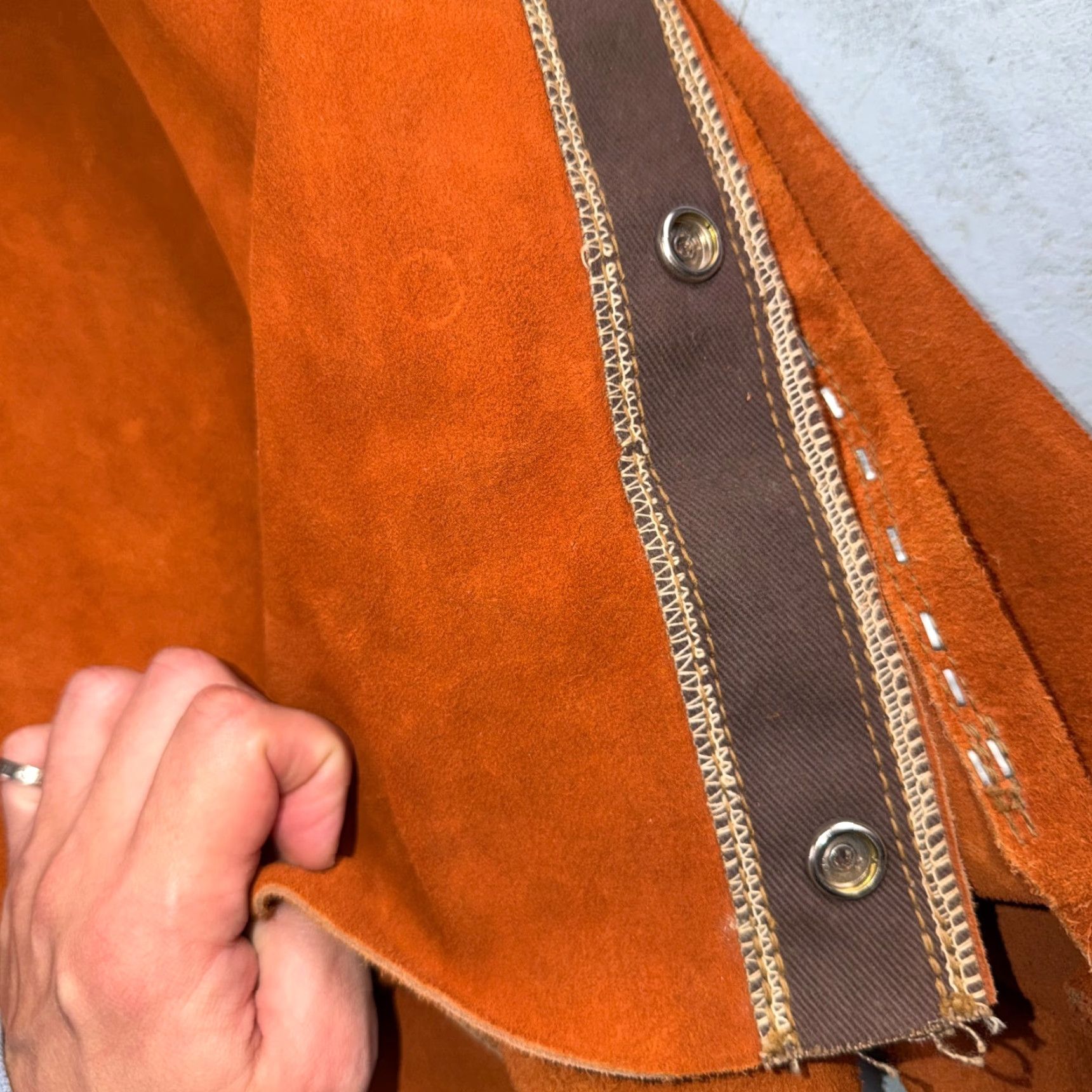 Vintage VINTAGE 60s 50s Brown Suede Leather Jacket Western Snap Cowboy Medium Mens Size US M / EU 48-50 / 2 - 6 Thumbnail