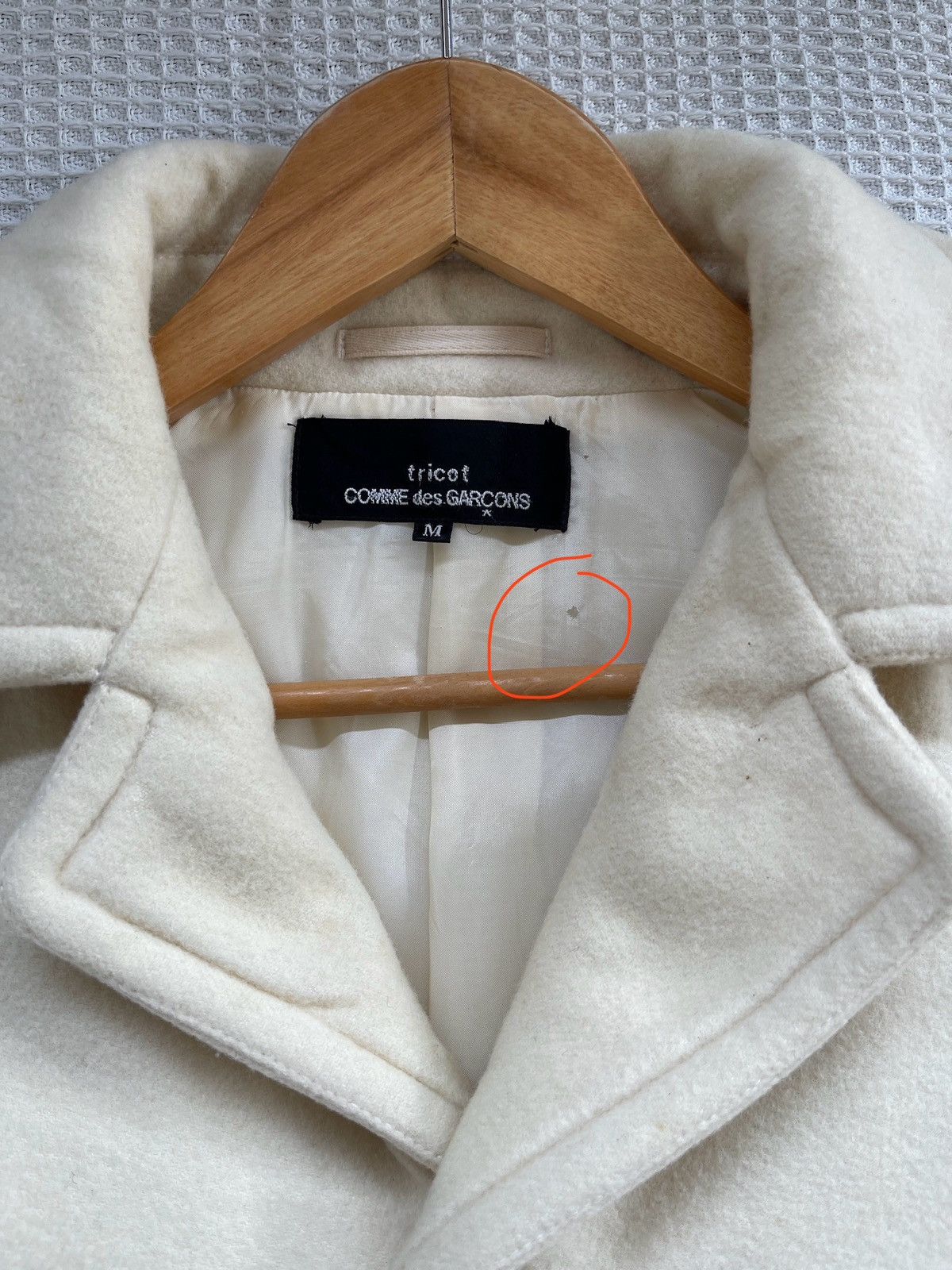 Comme des Garcons Rarest🔥Vtg Comme Des Garcon Tricot Wool Trench Coat Jacket Size US M / EU 48-50 / 2 - 15 Thumbnail