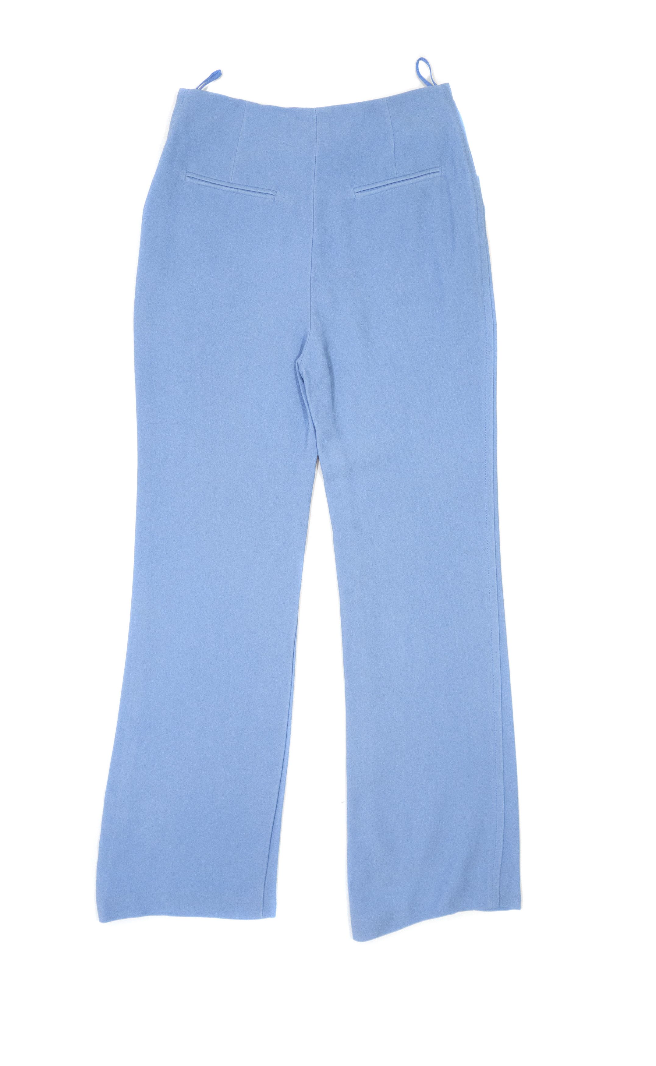Miu Miu High-Waisted Flared Viscose Pants Size 26" / US 2 / IT 38 - 2 Thumbnail
