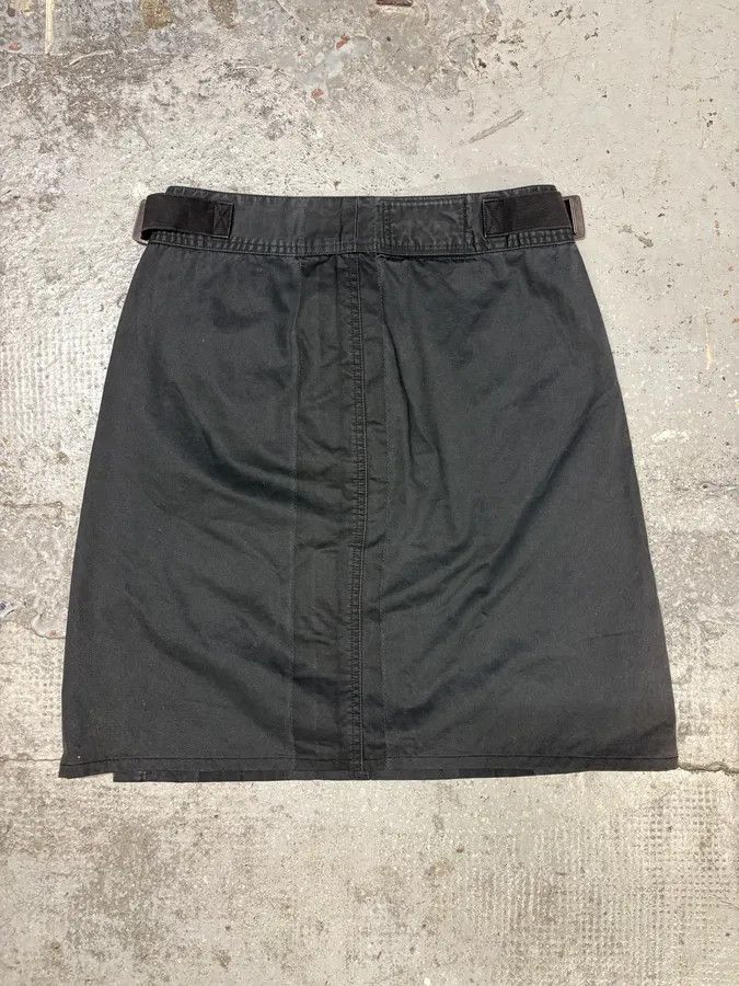 Designer × Marithe + Francois Girbaud × Vintage 2000s Marithé + François Girbaud Olive Green Strapped Waist Skirt Size 25" / US 0 / IT 36 - 4 Thumbnail