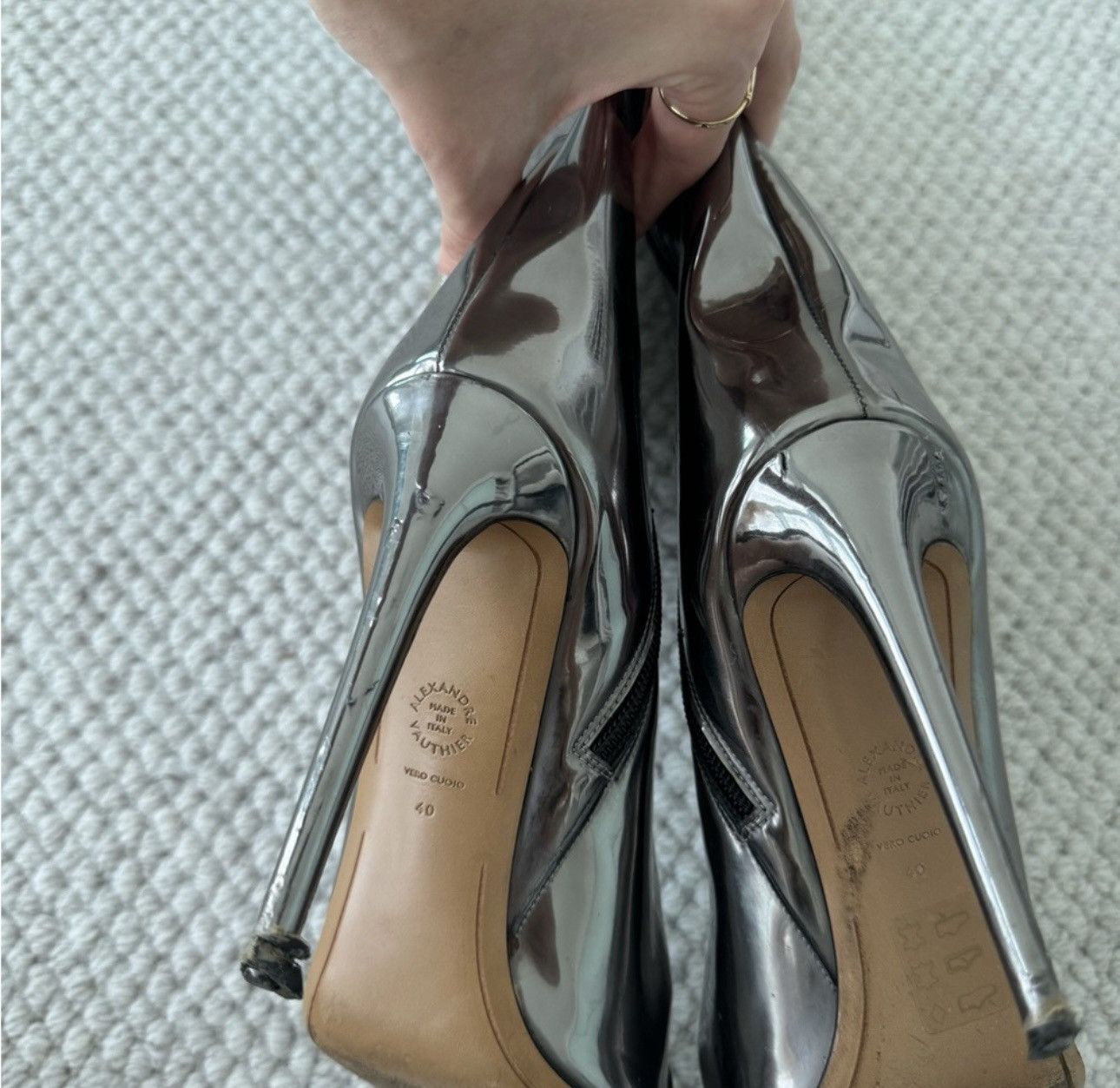 Alexandre Vauthier Alexandre Vauthier silver metallic boots Size US 10 / IT 40 - 4 Thumbnail