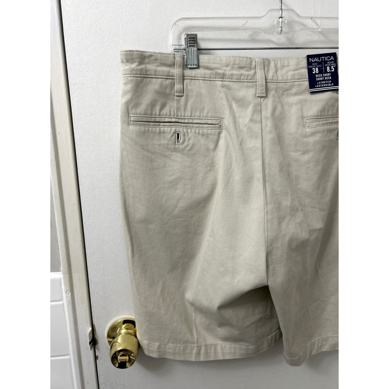 Nautica Nautica Deck Shorts Beige Classic Fit Stretch 38" Regular Inseam 8.5" NWT casual Men Size US 38 / EU 54 - 5 Thumbnail