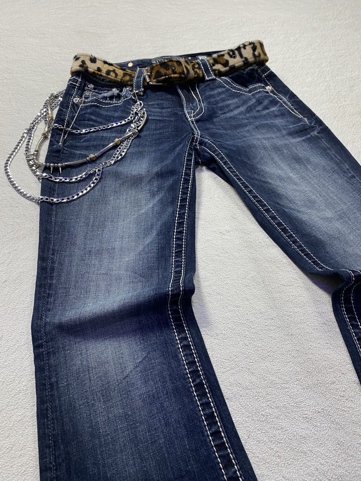 Hysteric Glamour × If Six Was Nine × Japanese Brand Miss me washed studed flare jean Size US 29 - 3 Thumbnail