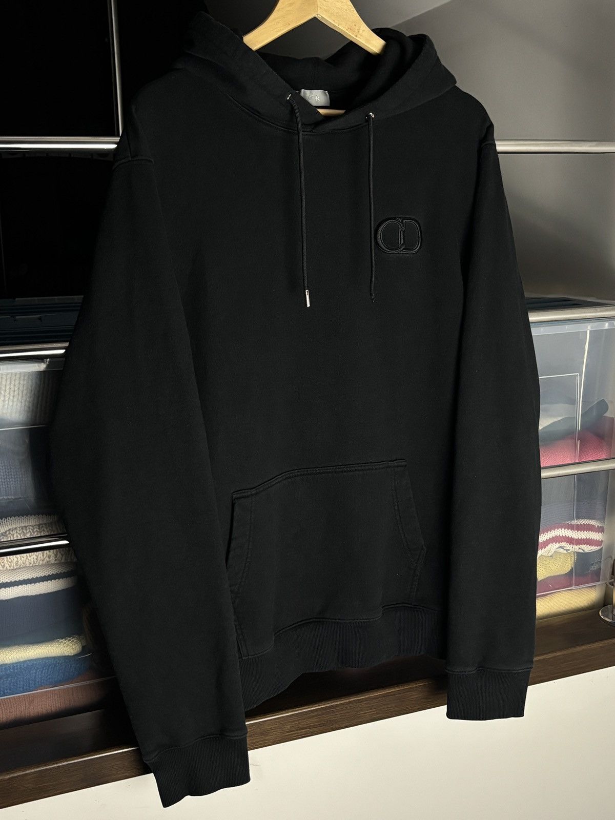 Dior Dior CD Black Oversized Hoodie Sweatshirt Size US L / EU 52-54 / 3 - 2 Thumbnail