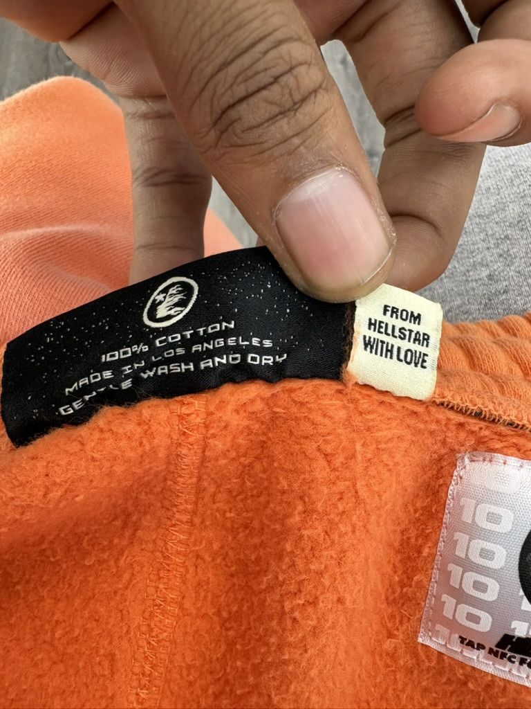 HELLSTAR XL - Hellstar "Fire Orange" Hoodie Orange Dye Size US 36 / EU 52 - 3 Thumbnail