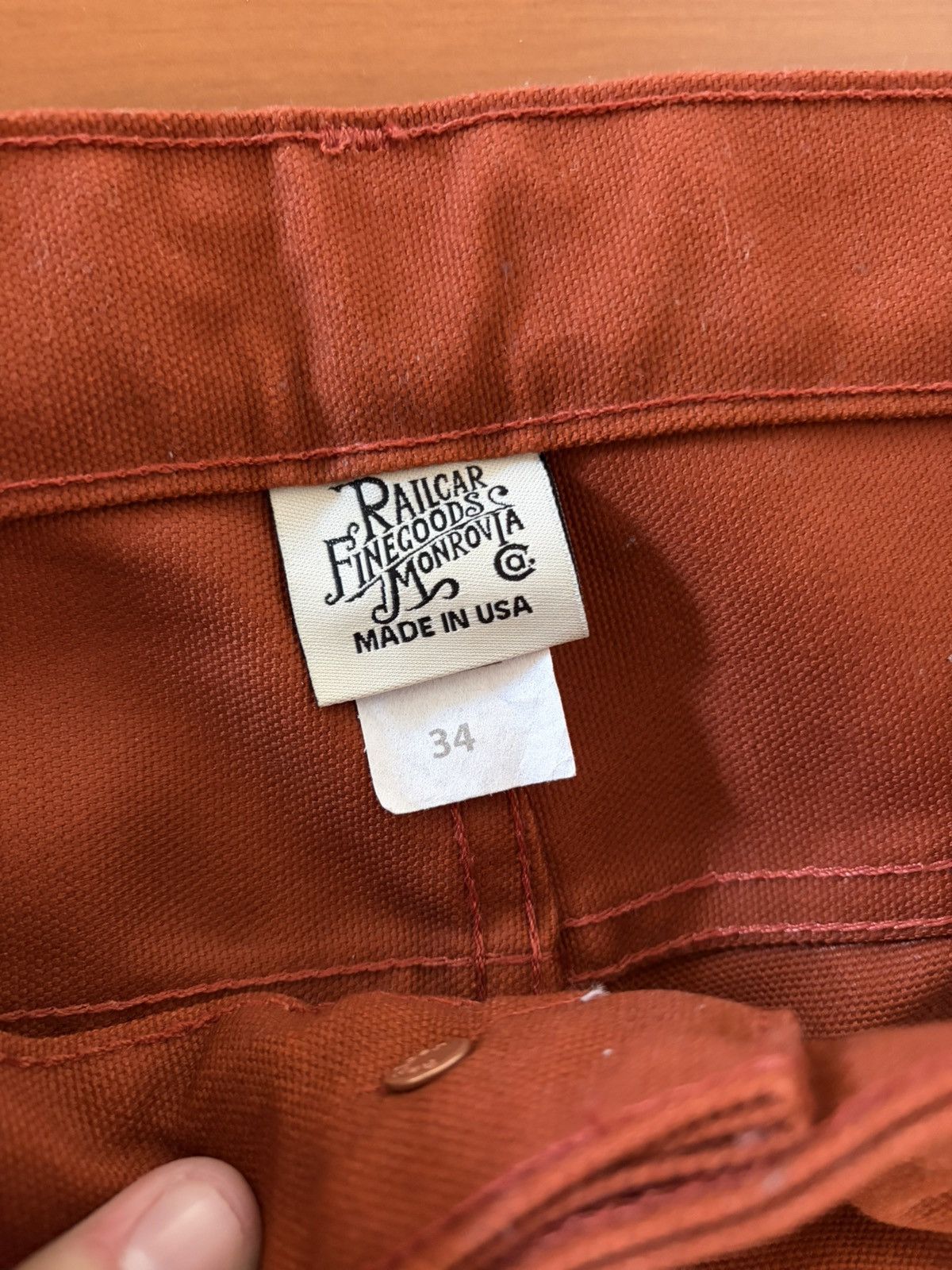 Railcar Flight Trouser Brick Red Nwot 34x30, Men's — image 5 of 6