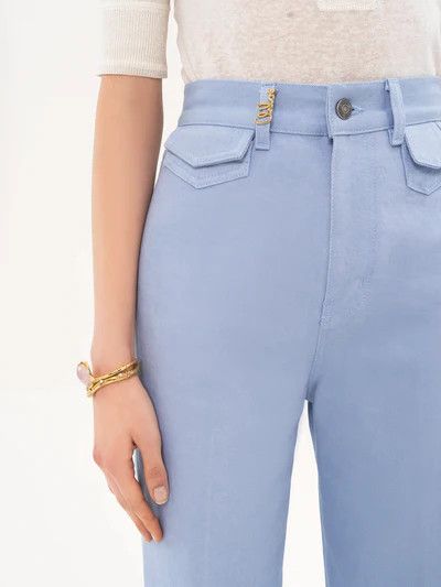 Chloe o1loc1c10326 High-Rise Flare Jeans in Shady Blue Size 27" / US 4 / IT 40 - 3 Thumbnail