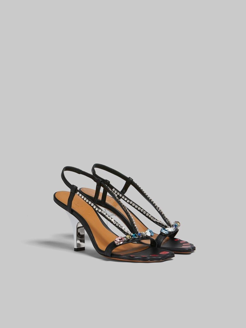 Marni oc11z0525 Leather Sandals With Gemstones in Black Size US 9 / IT 39 - 1 Thumbnail