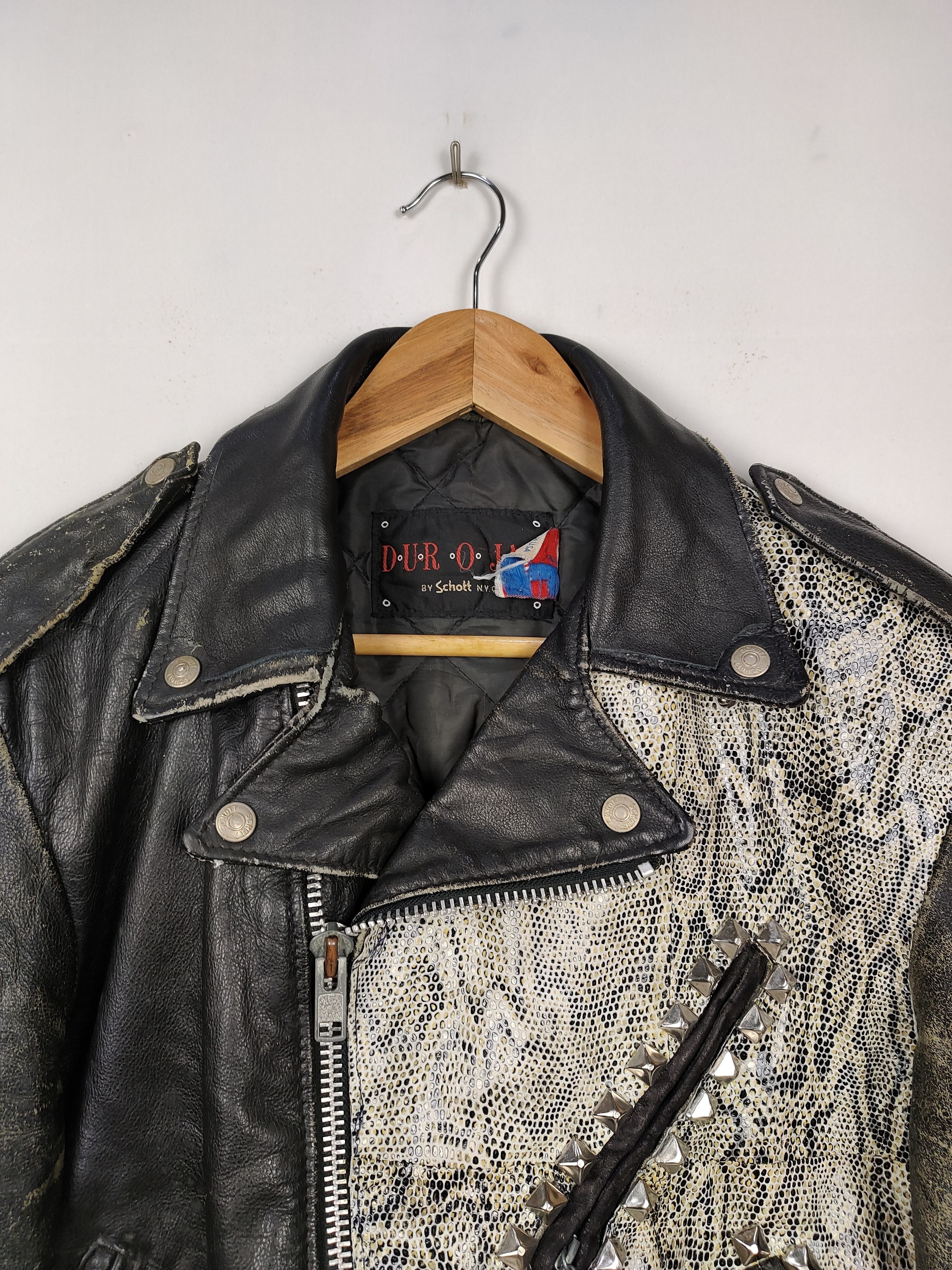 Vintage Punkrock Duro.Jac Schott Custom Stud Leather Jacket
