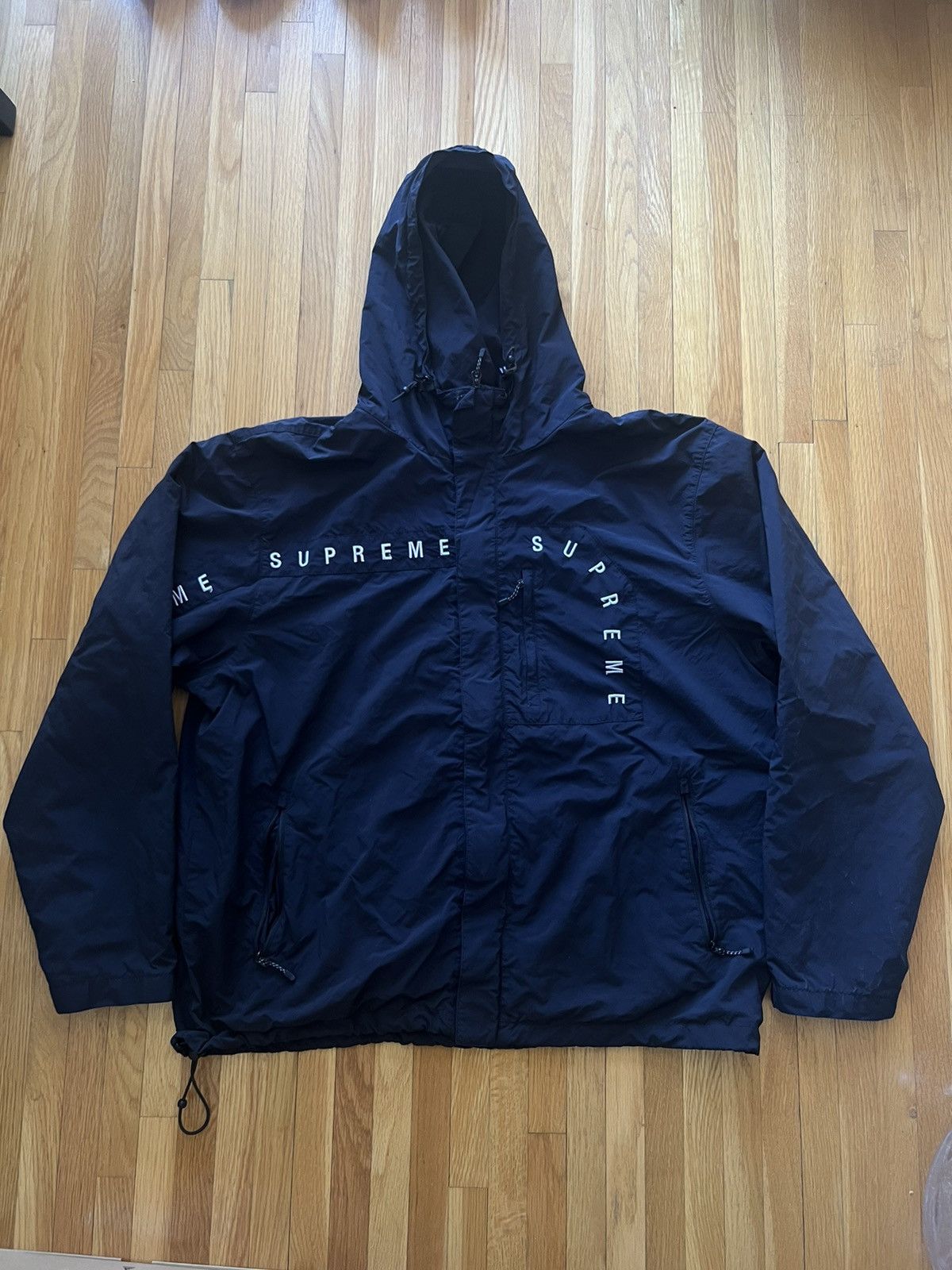 Supreme Supreme Black Logo Windbreaker | Grailed