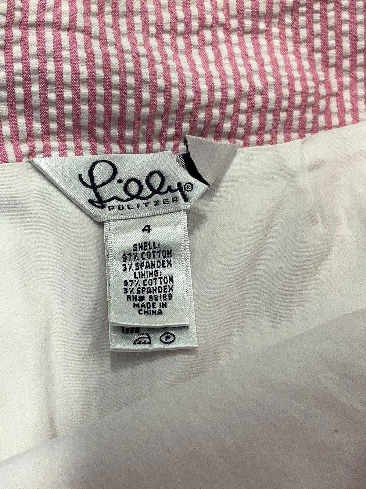 Designer Pink Striped Lily Pulitzer Skirt Size 28" / US 6 / IT 42 - 3 Thumbnail