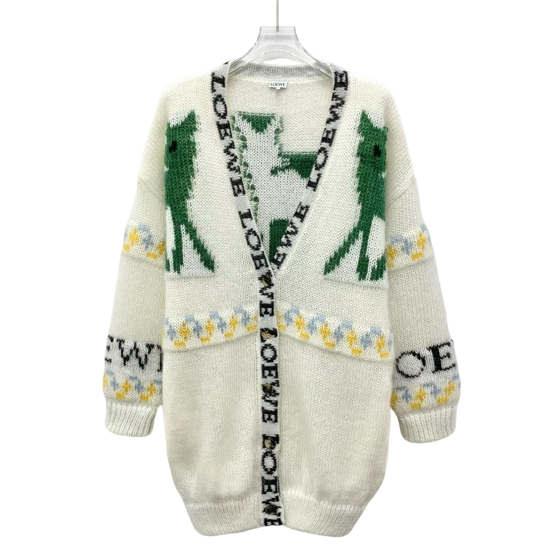 Loewe Loewe Deer Intarsia Mohair Cardigan XS Size XS / US 0-2 / IT 36-38 - 1 Thumbnail