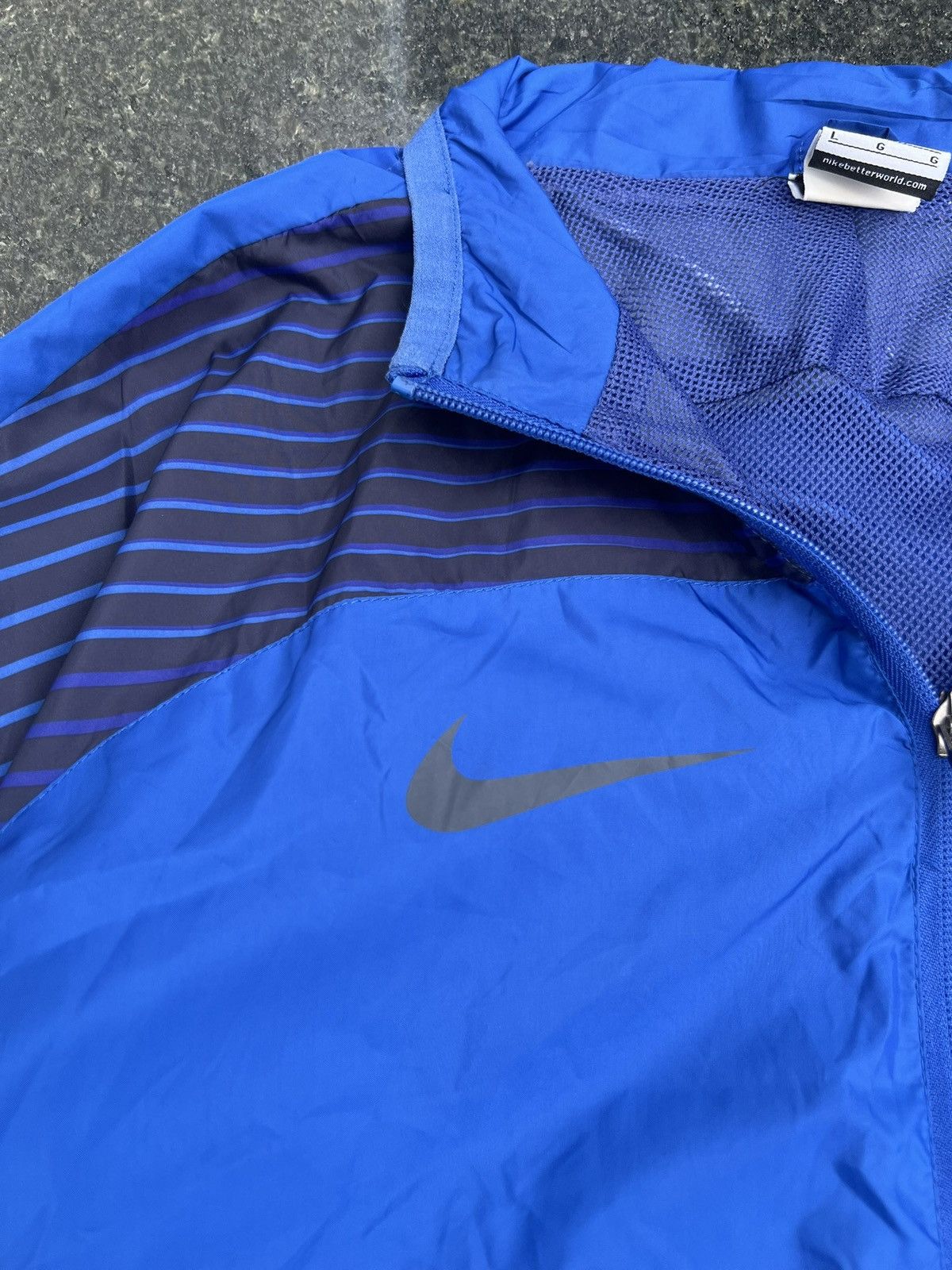 Nike 00s Nike Swoosh Vintage Y2K Soccer Windbreaker Retro Jacket Size US L / EU 52-54 / 3 - 4 Thumbnail