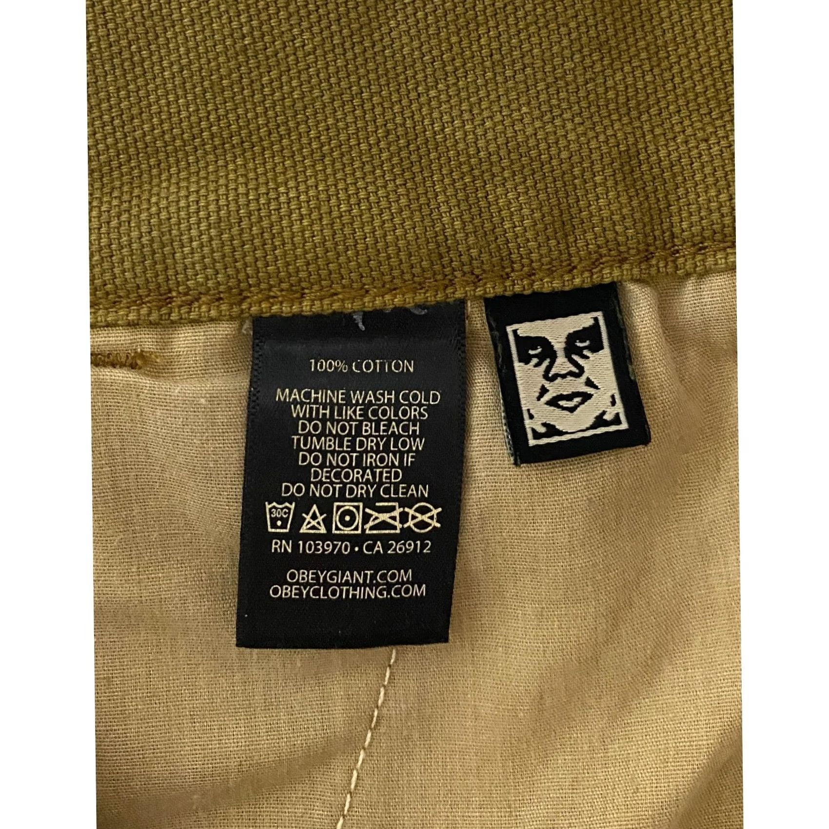 Obey Obey Carpenter Pants Mustard Yellow 30 Regular Canvas 5-Pocket Workwear Relaxed Straight Mens Size US 30 / EU 46 - 8 Thumbnail