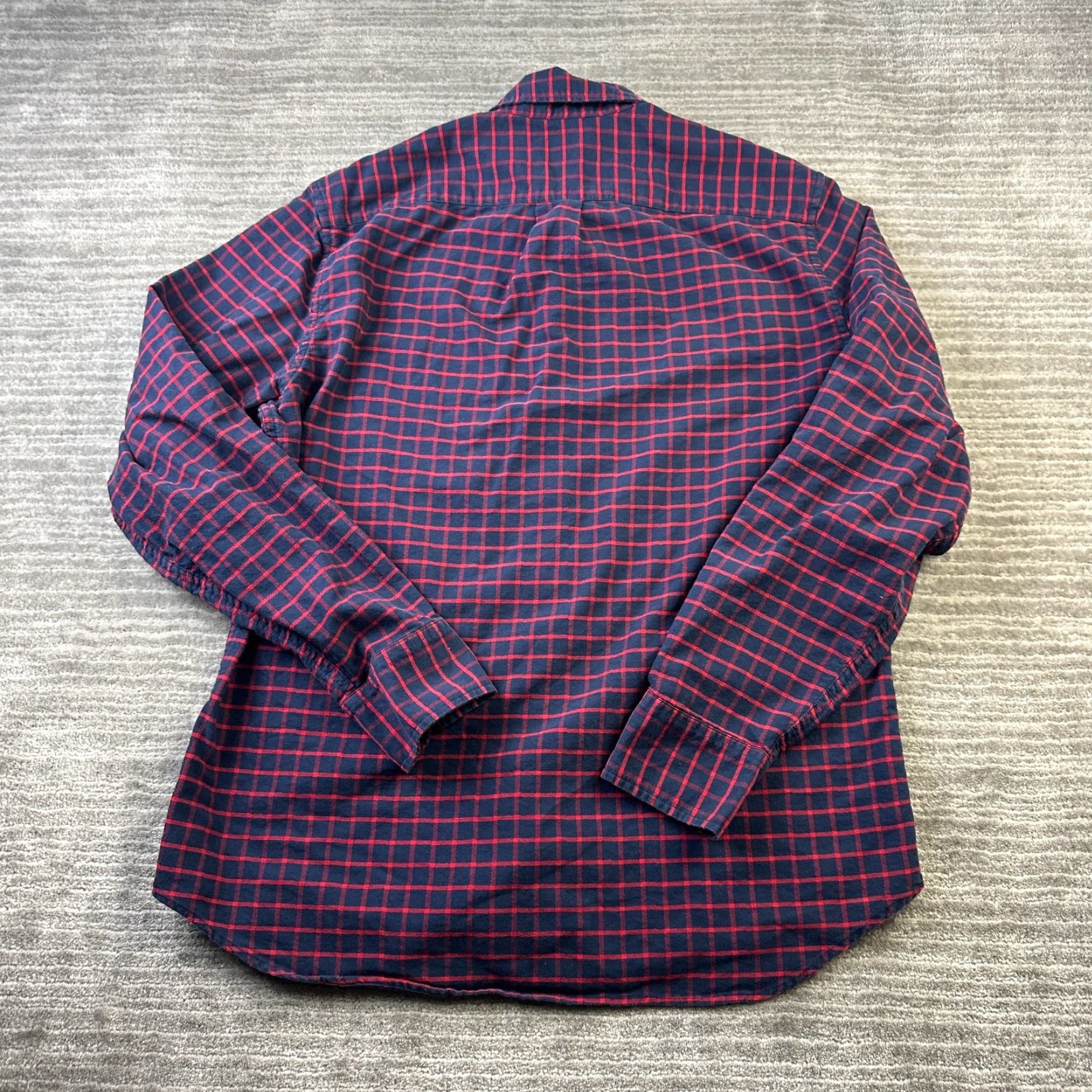 J.Crew J Crew Shirt Mens Medium Red Blue Plaid Button Up Flex Offord Size US M / EU 48-50 / 2 - 2 Thumbnail
