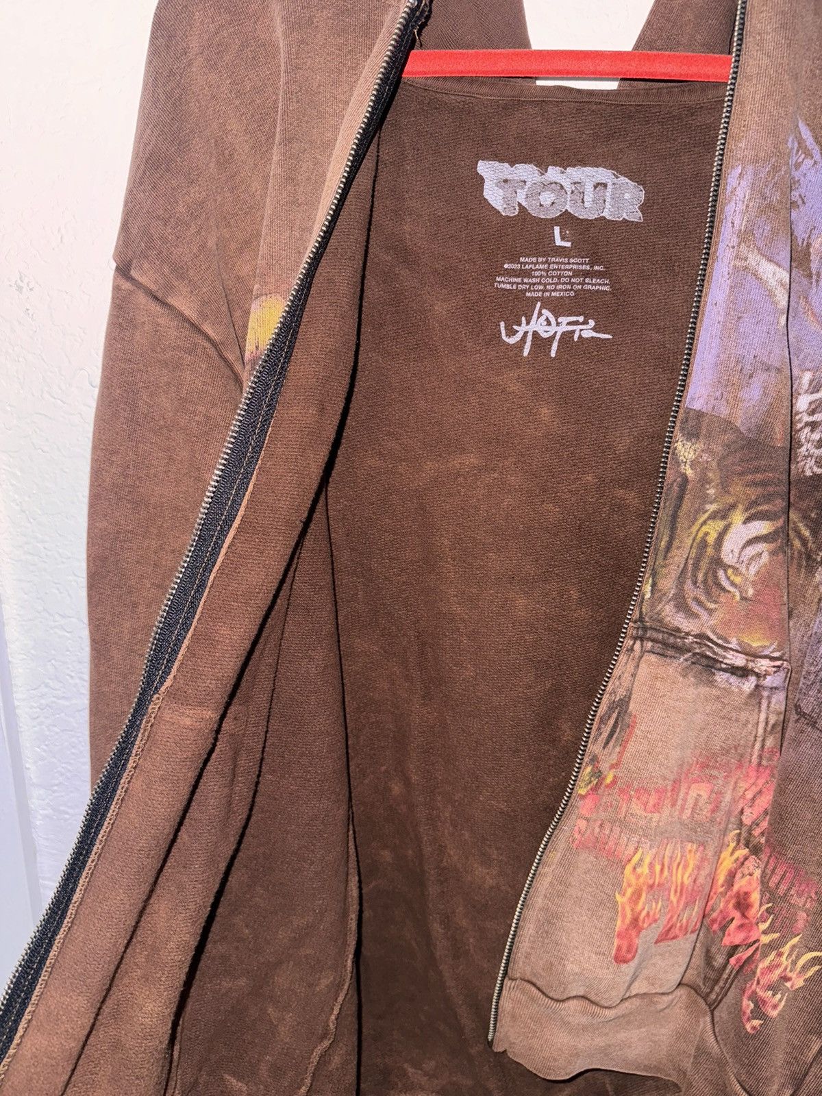 Travis Scott Travis Scott Brown Zip-Up So-Fi Merch Size US L / EU 52-54 / 3 - 9 Thumbnail