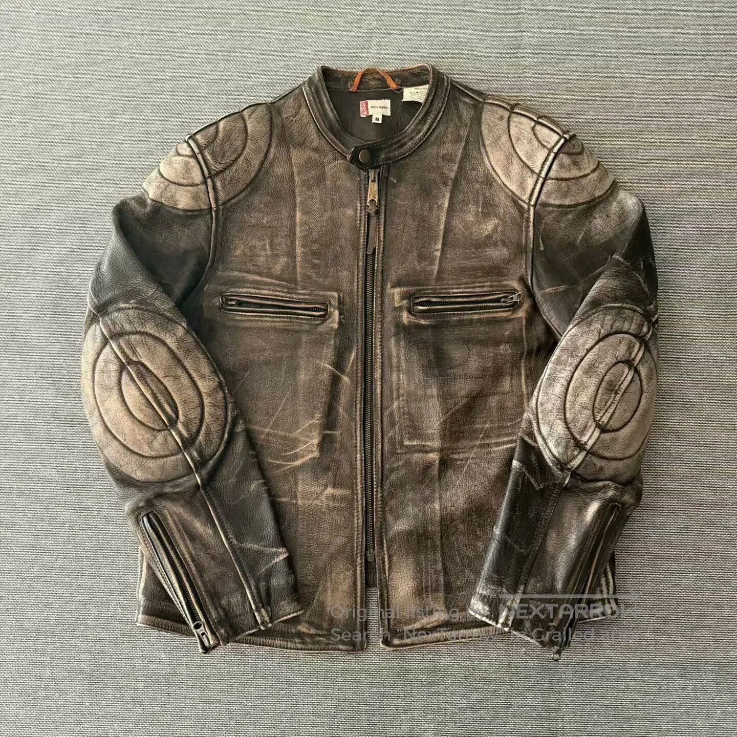 Levi's Vintage Clothing Levi's LVC Distressed Vintage Leather Jacket. Size US M / EU 48-50 / 2 - 1 Thumbnail