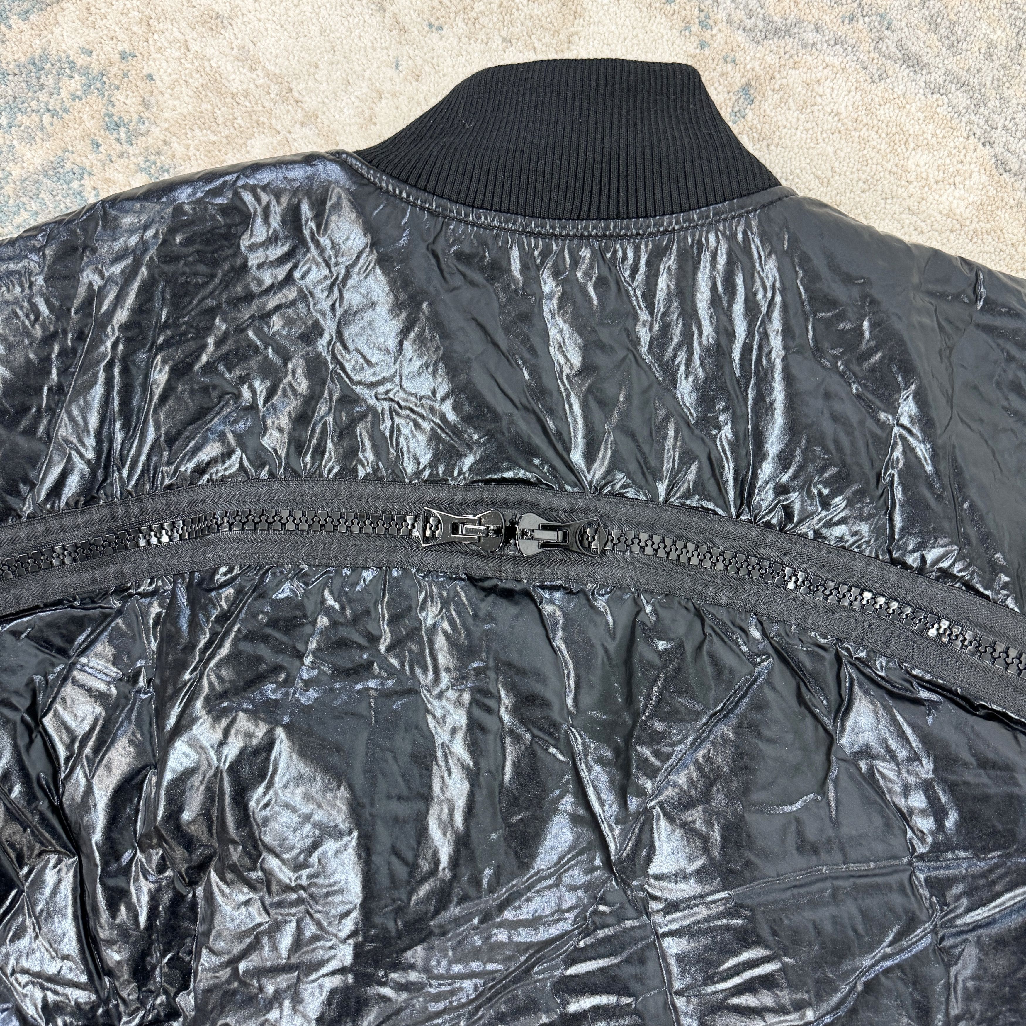 Dries Van Noten Dries Van Noten Vellow Crinkle Bomber Jacket Black RRP £1050 Size US S / EU 44-46 / 1 - 6 Thumbnail