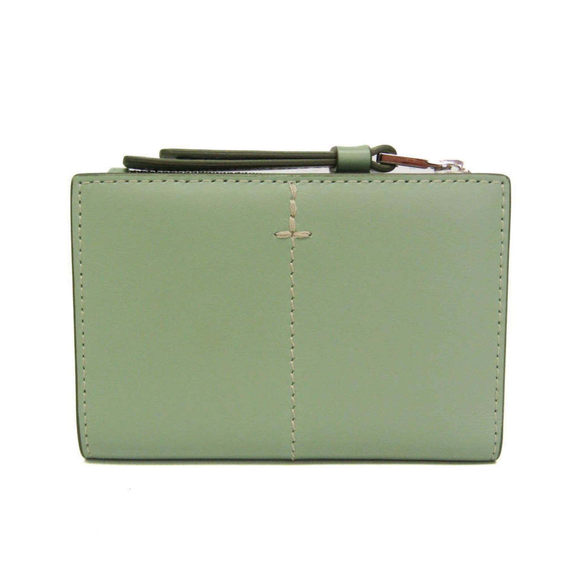 Tod's Tod's Compact Wallet Women's Leather Wallet (bi-fold) Light Green Size ONE SIZE - 1 Thumbnail
