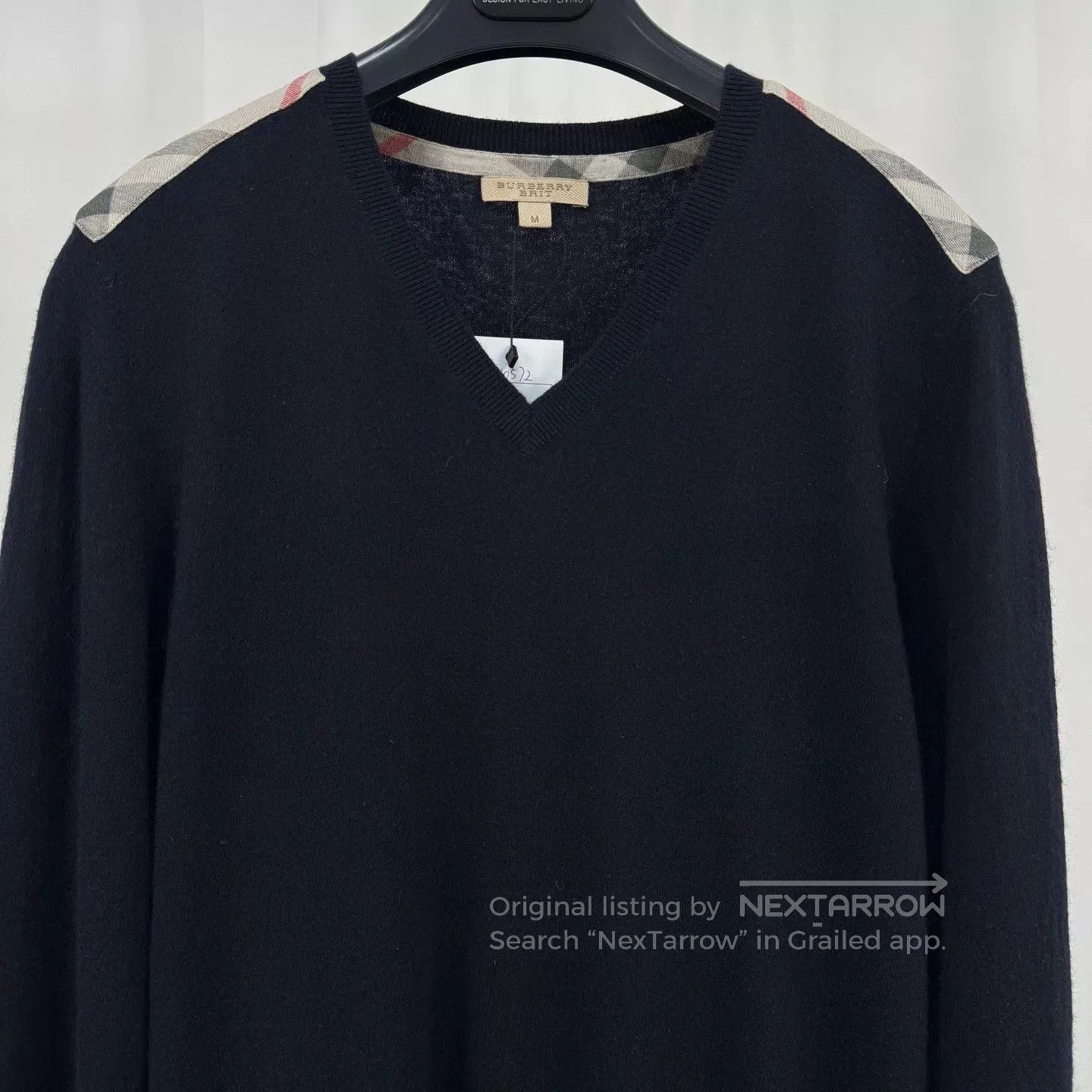 Burberry Burberry Check Panel Cashmere Sweater. Size US M / EU 48-50 / 2 - 3 Thumbnail