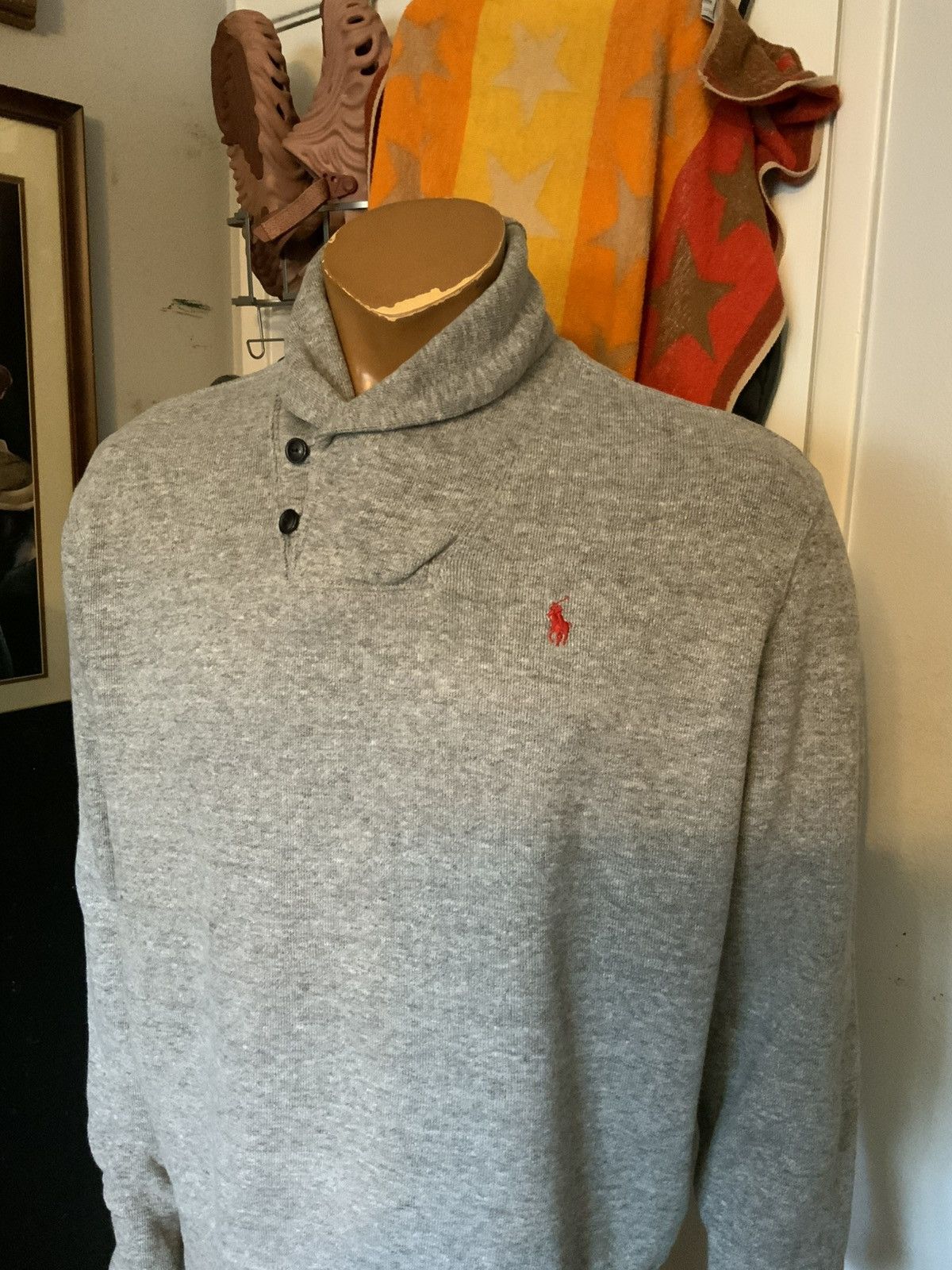Polo Ralph Lauren Polo Ralph Lauren Pony Player Logo Rib Shawl Estate Sweater Size US L / EU 52-54 / 3 - 8 Thumbnail