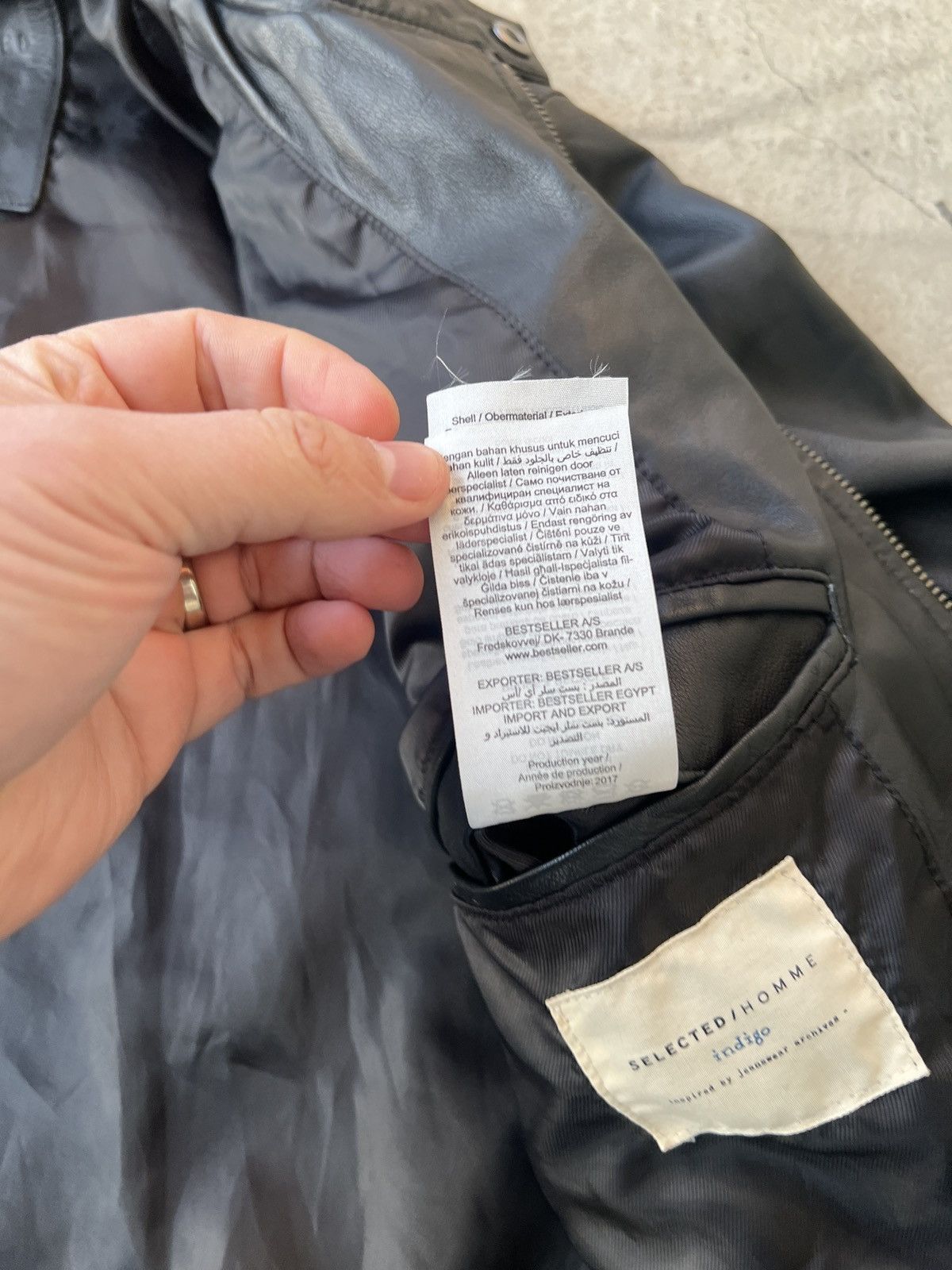 Selected Homme Selected Homme Leather Jacket Size US L / EU 52-54 / 3 - 9 Thumbnail