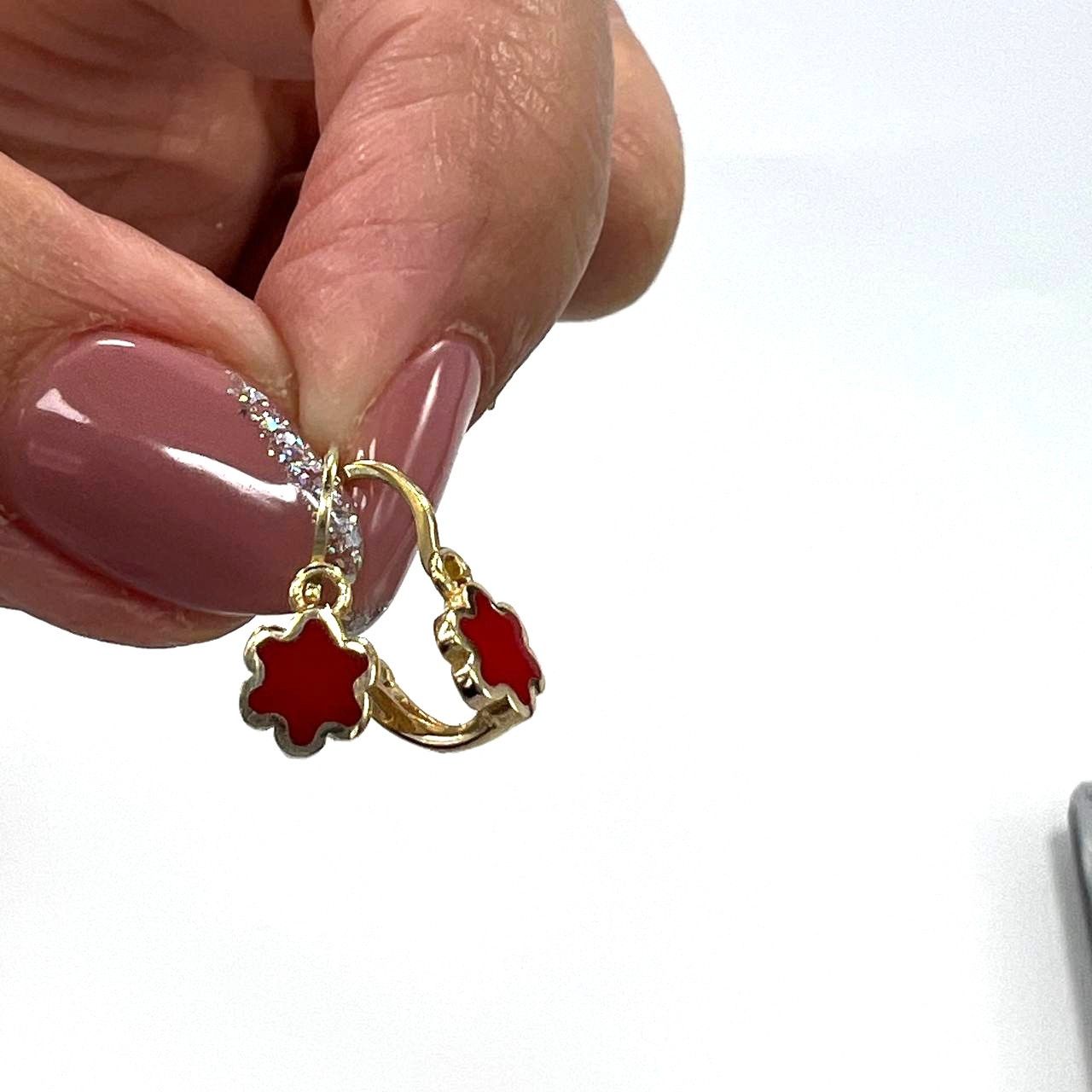 Other 14K Yellow Gold Rose-Shaped Earrings Size ONE SIZE - 3 Thumbnail