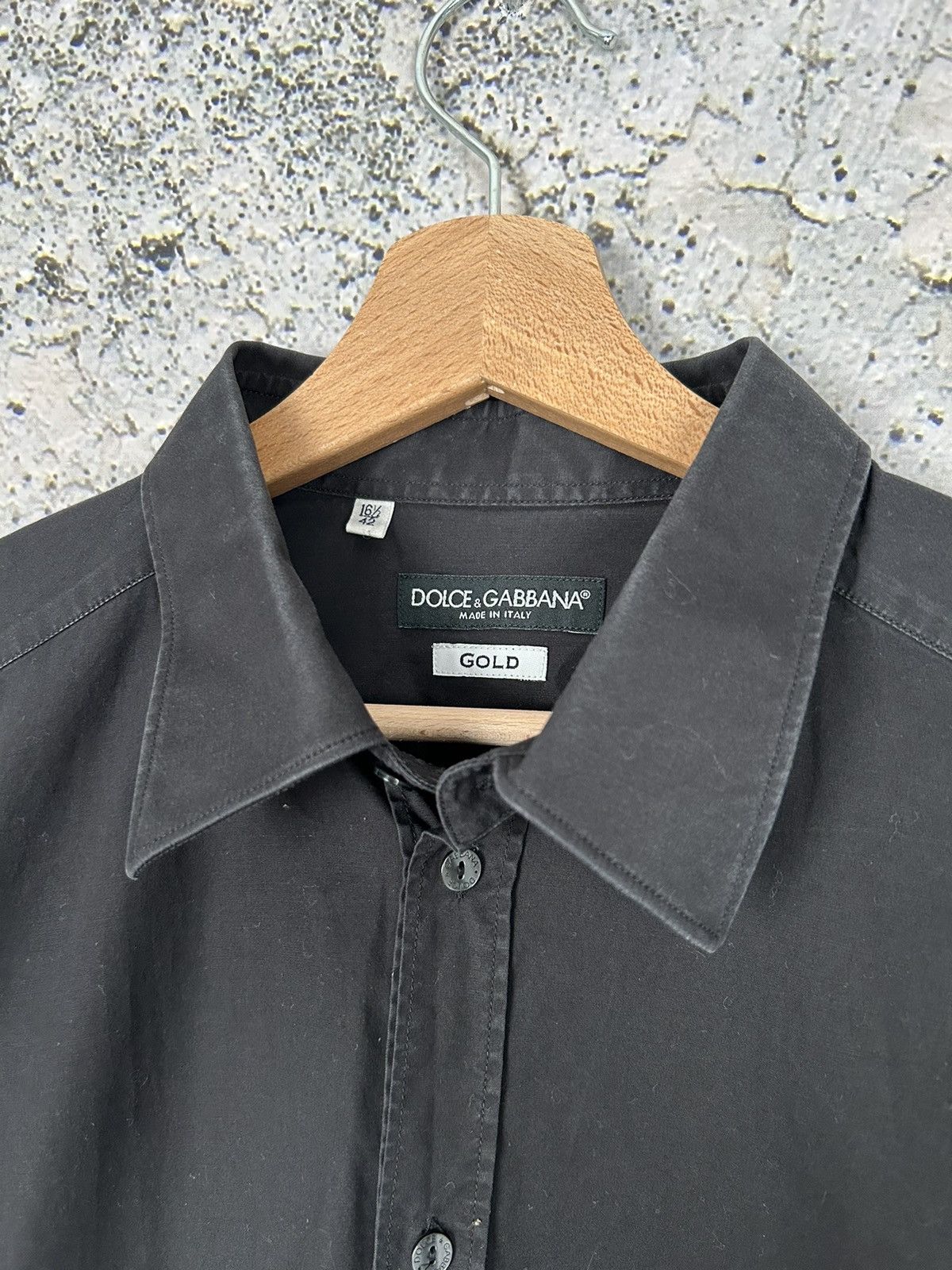 Designer Vintage Dolce & Gabbana Gold Black Shirt 90s Avantgarde Size US L / EU 52-54 / 3 - 3 Thumbnail