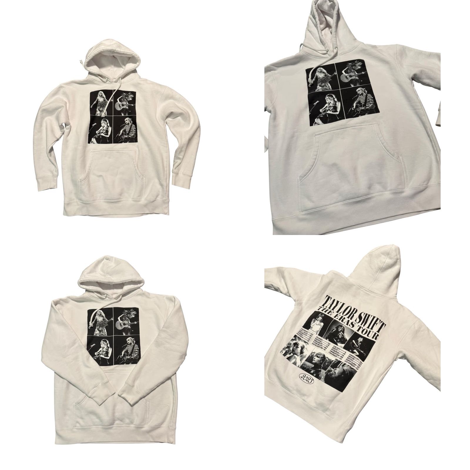 Vintage Taylor Swift Eras Tour Collage White Hoodie Size Large Size L / US 10 / IT 46 - 9 Thumbnail